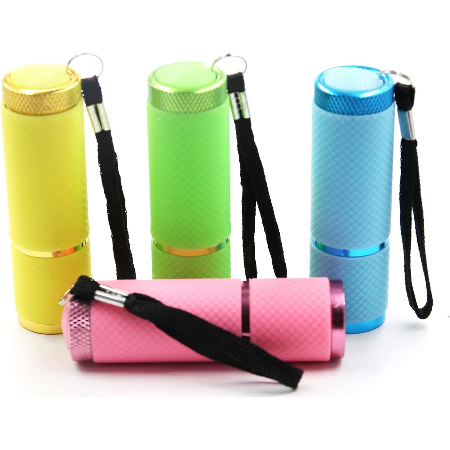 Paquete de 4 Linternas Mini DAFURIET 9 LED Brillan en la Oscuridad