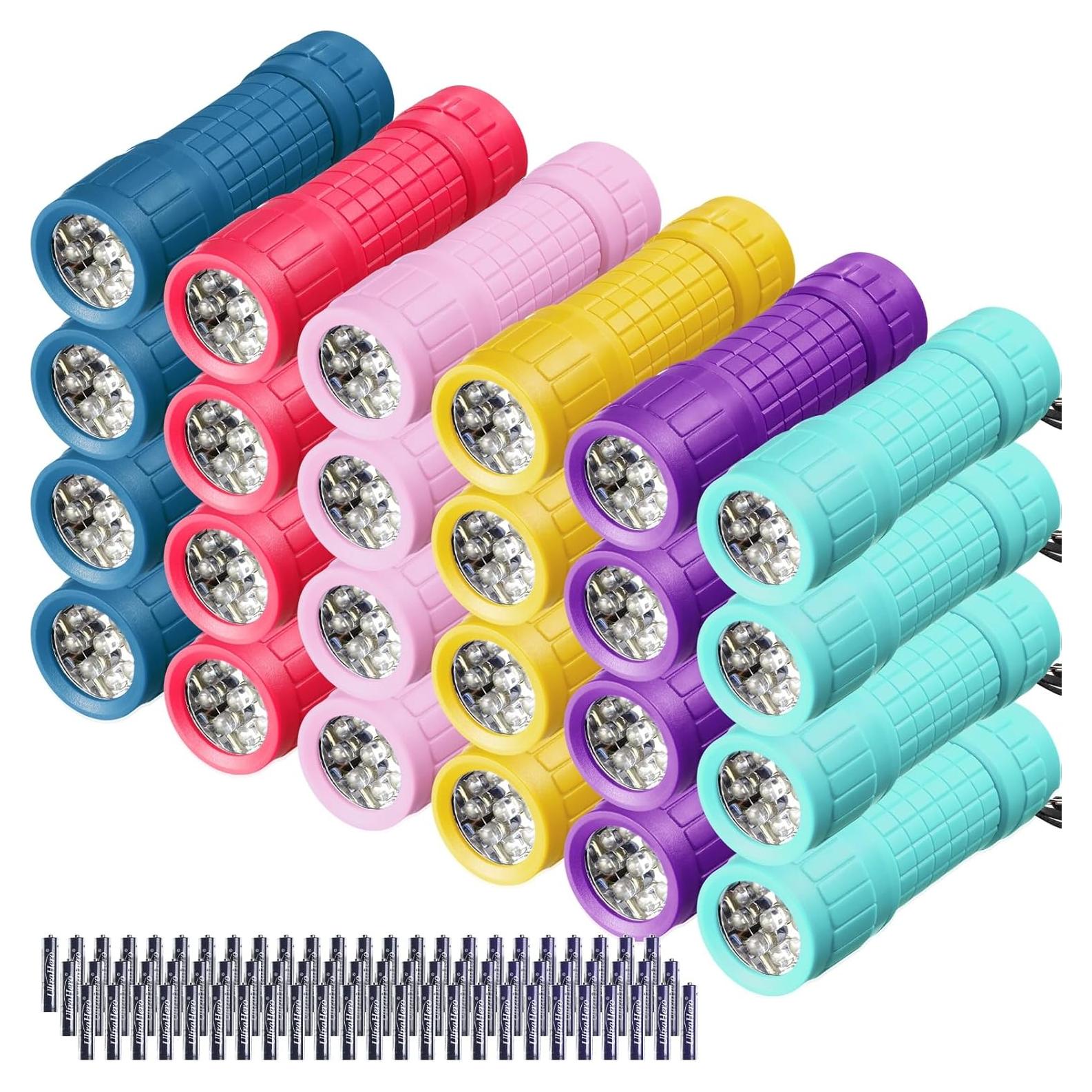 Juego de 24 Linternas Mini Coloridas Rossesay con Baterías