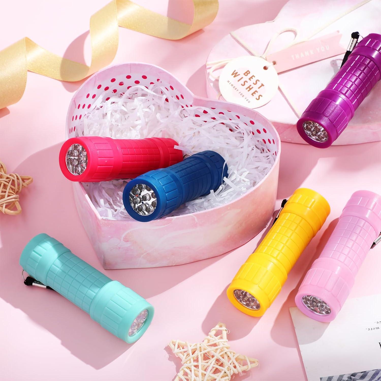 Juego de 24 Linternas Mini Coloridas Rossesay con Baterías