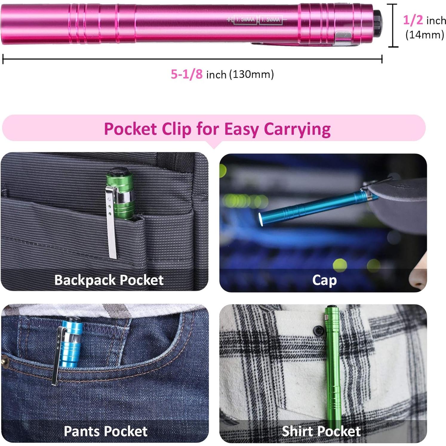 Juego de 5 Linternas LED SEAMAGIC con 10 Baterías AAA Incluidas