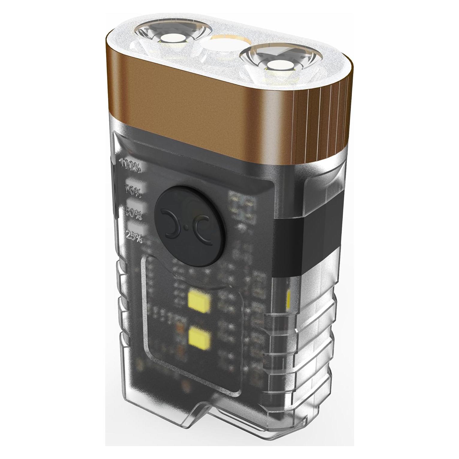 Linterna Clip Recargable COOZAMING MNX1, 10 Modos, 49.6g