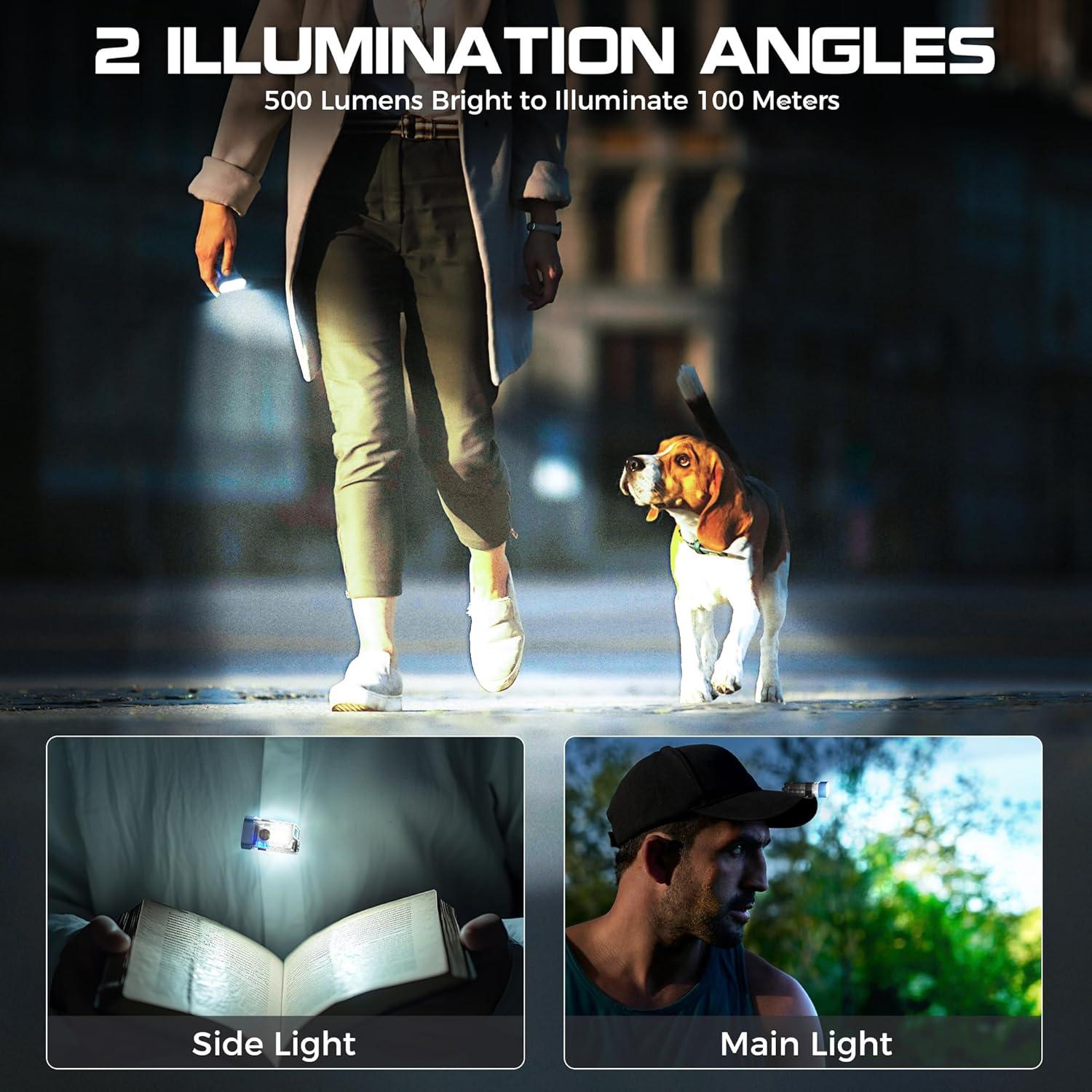 Linterna Clip Recargable COOZAMING MNX1, 10 Modos, 49.6g