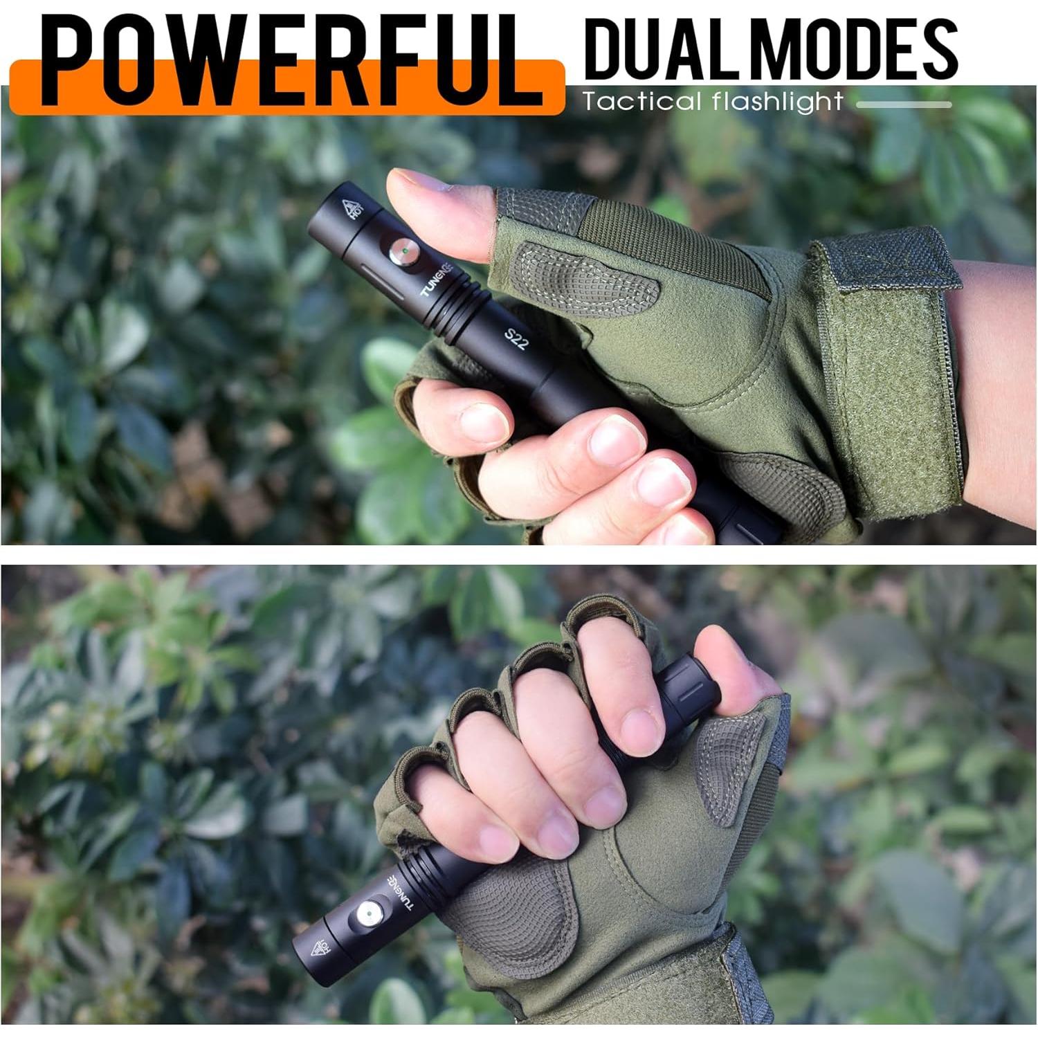 Linterna Táctica Recargable TUNENGE S22 1200 Lúmenes EDC