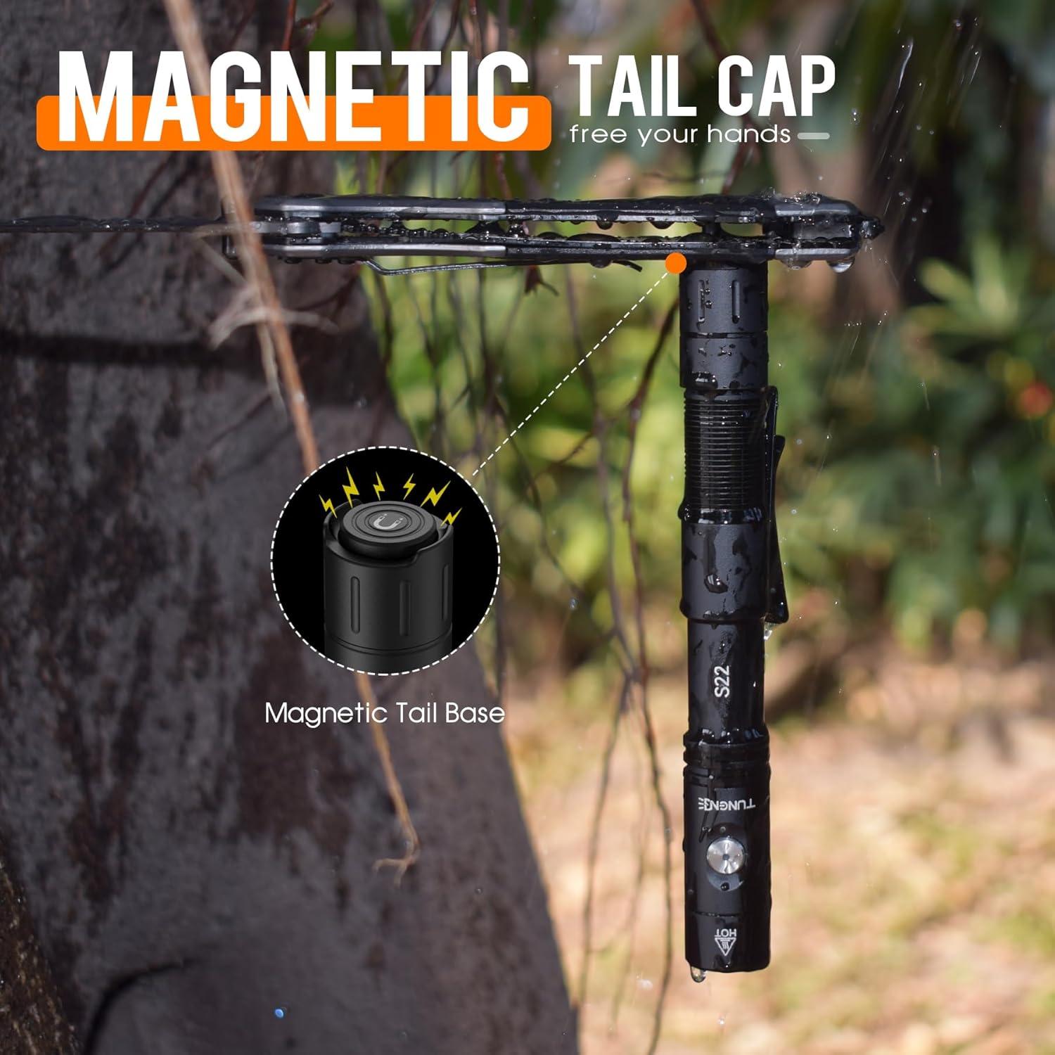 Linterna Táctica Recargable TUNENGE S22 1200 Lúmenes EDC