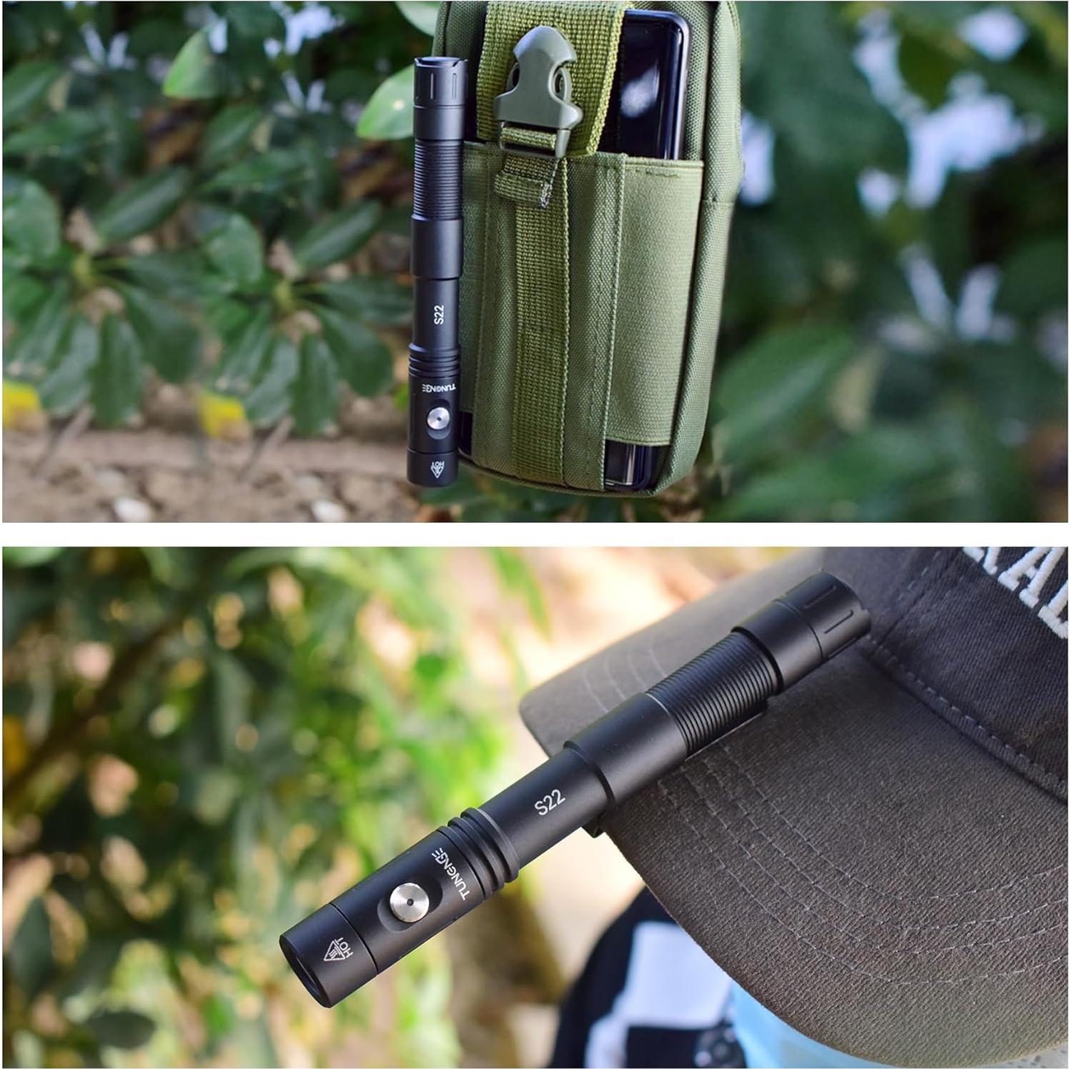 Linterna Táctica Recargable TUNENGE S22 1200 Lúmenes EDC