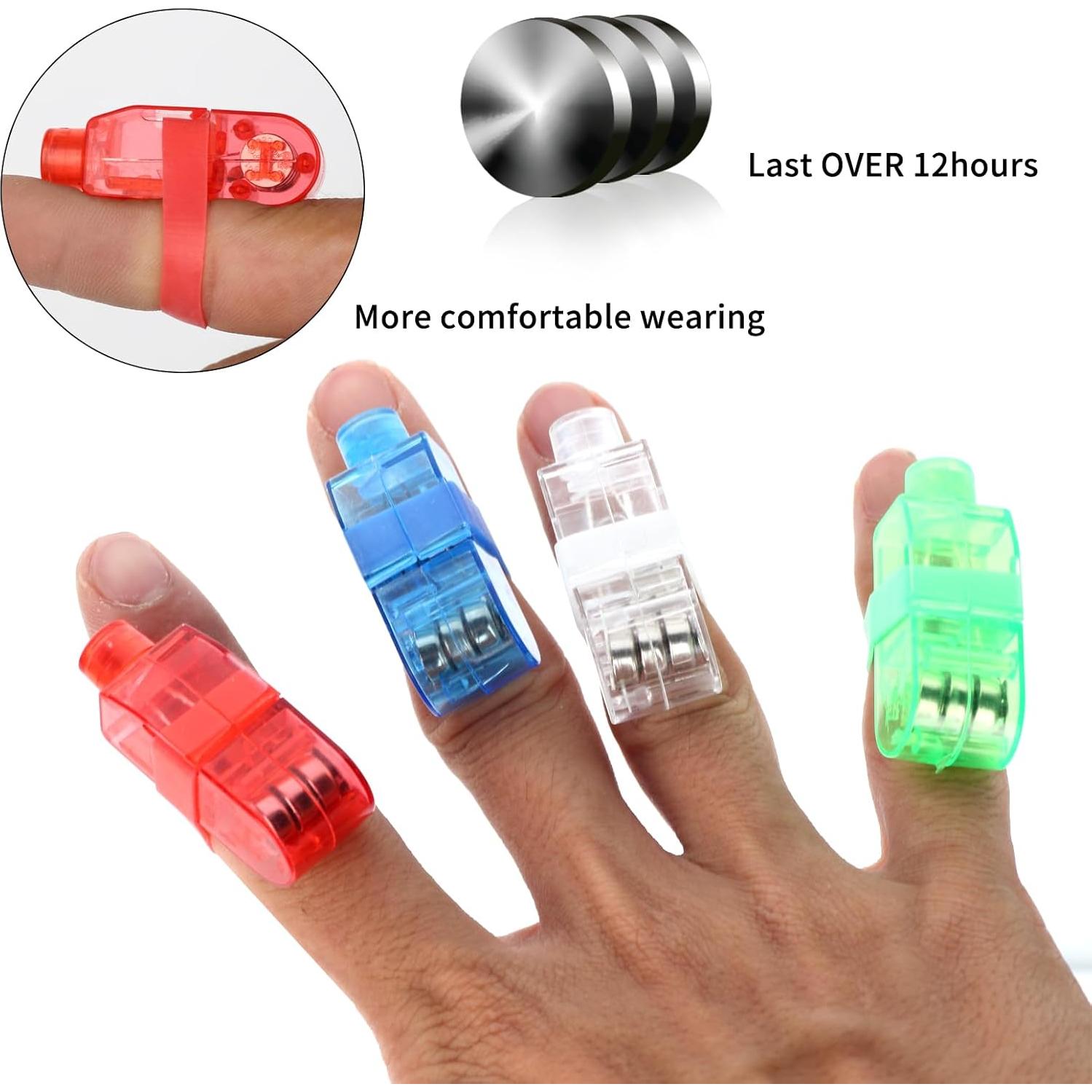 60 Luces LED para Dedos VETE - Mini Linternas Brillantes