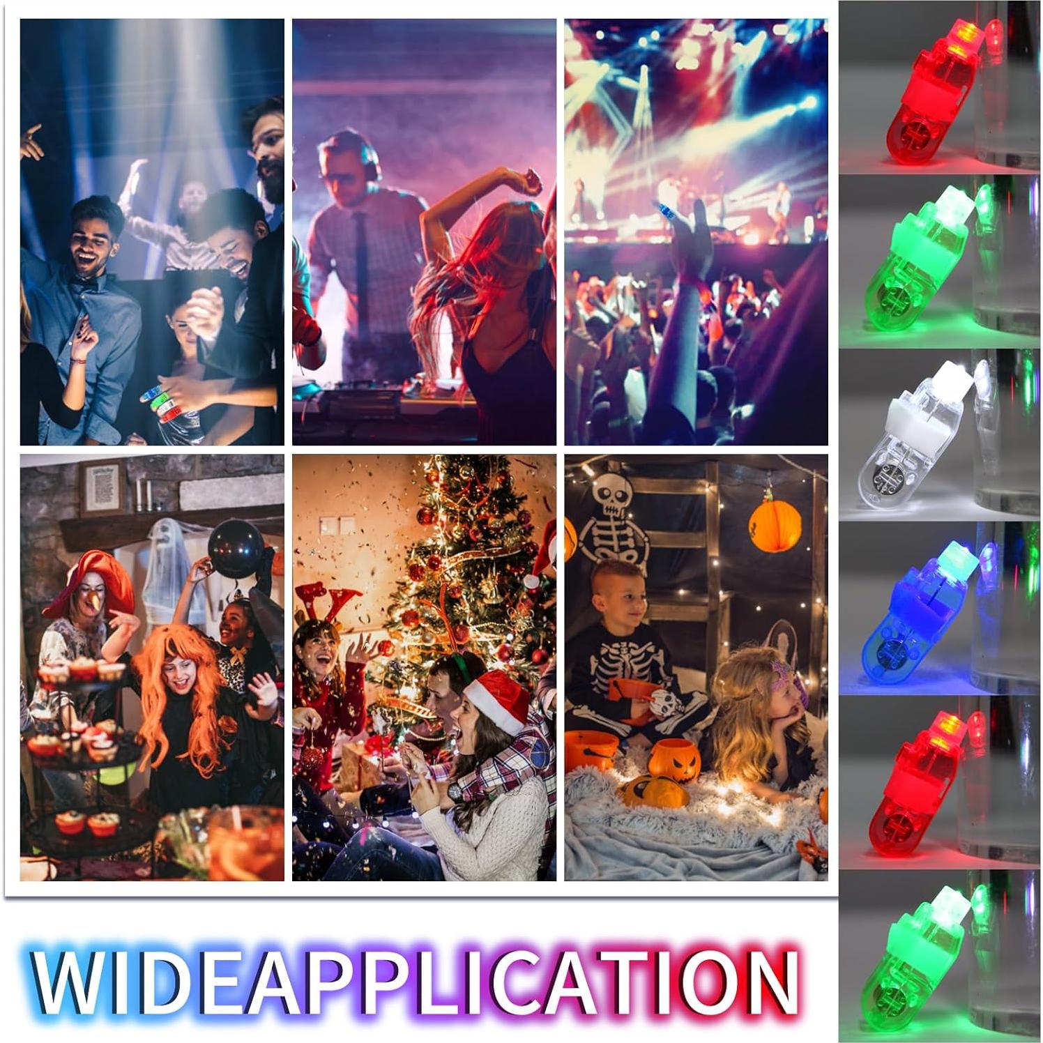 60 Luces LED para Dedos VETE - Mini Linternas Brillantes