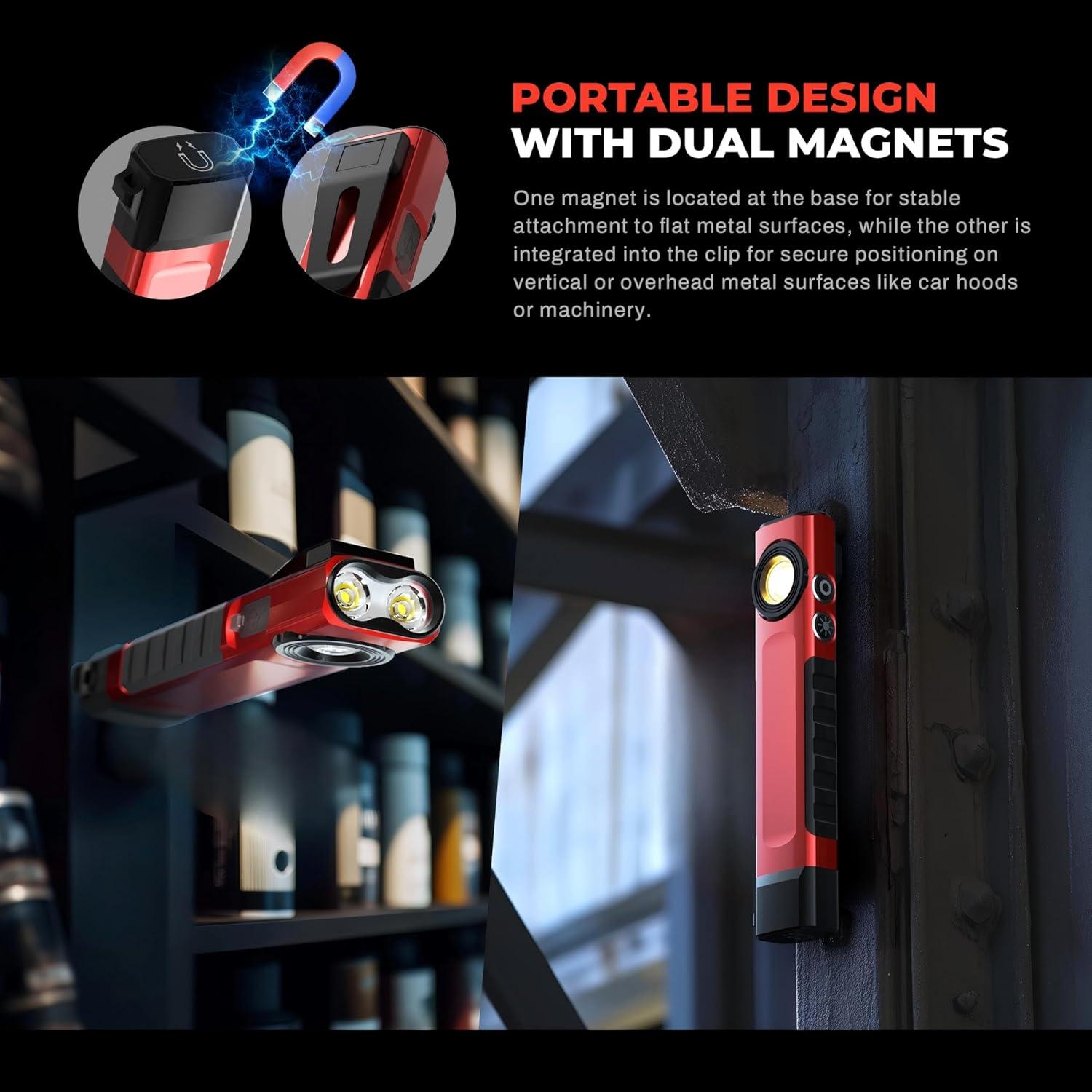 Linterna Recargable Anhay EDC 1200 Lúmenes USB-C Impermeable