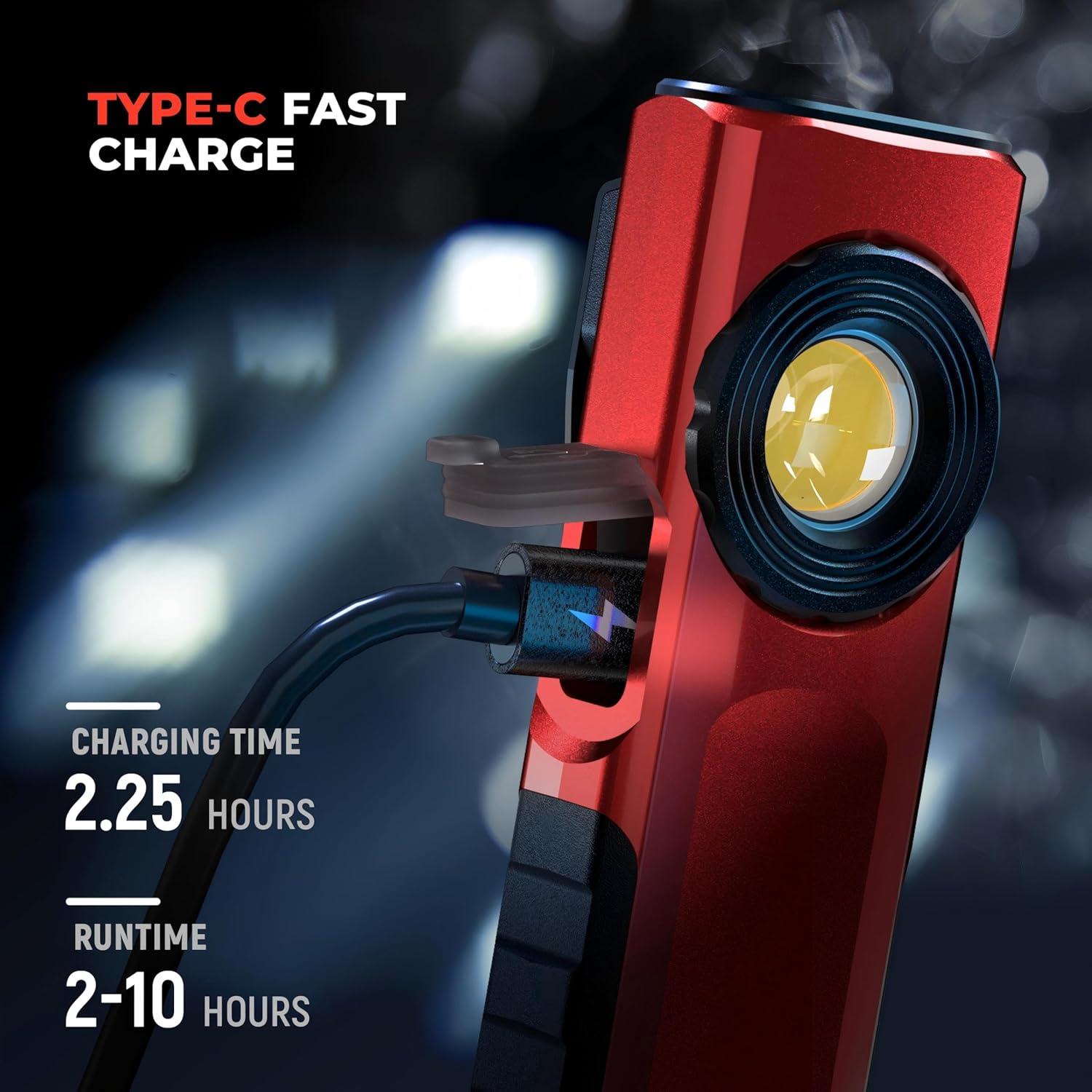 Linterna Recargable Anhay EDC 1200 Lúmenes USB-C Impermeable