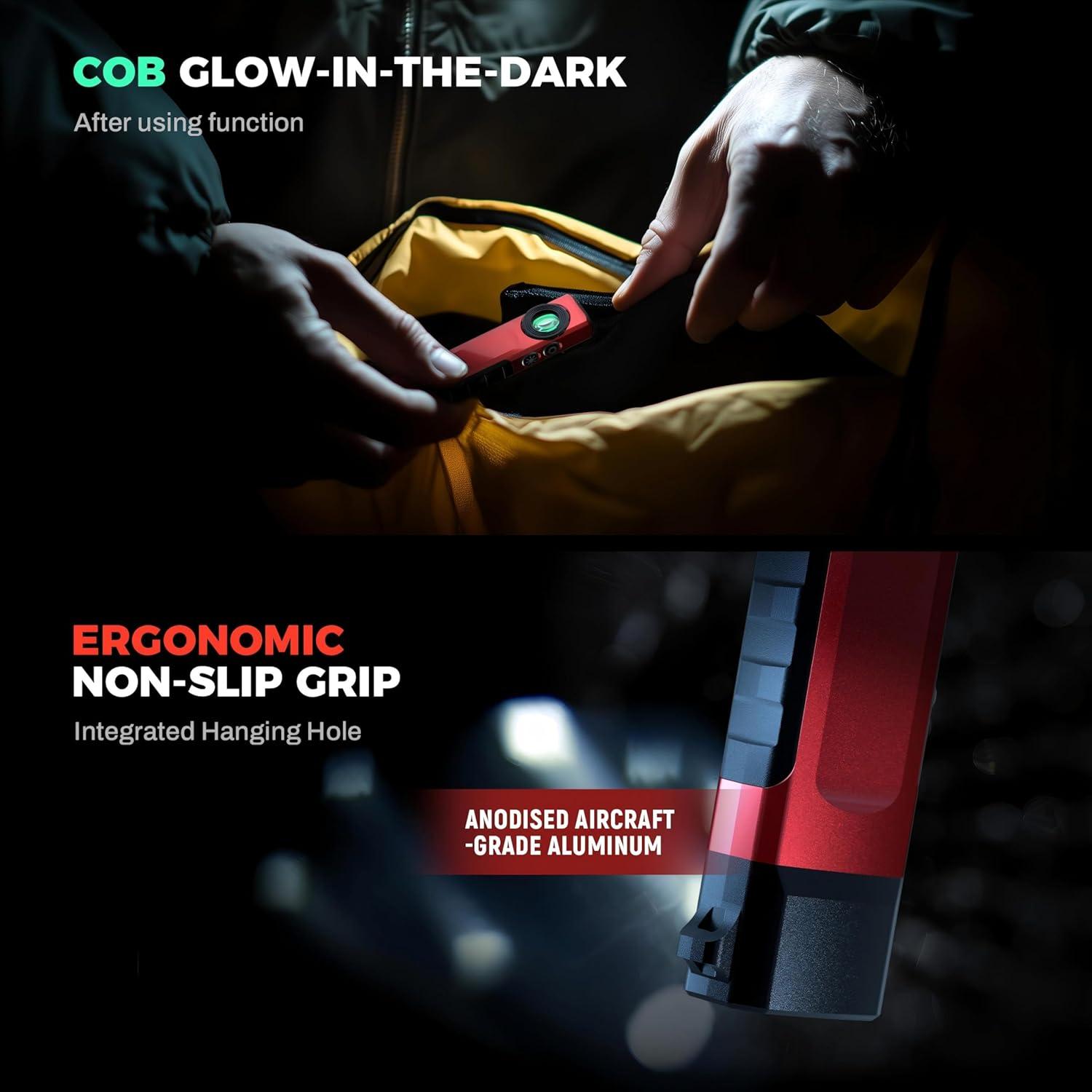 Linterna Recargable Anhay EDC 1200 Lúmenes USB-C Impermeable