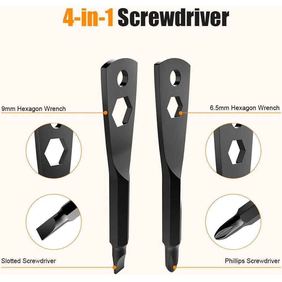 Destornillador de Llave 4 en 1 KUSONKEY - Portátil y Duradero