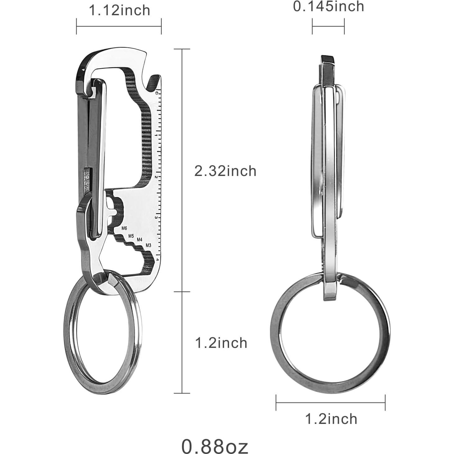 Llave de Carabiner Noopel con Abrebotellas y 4 Llaves Allen