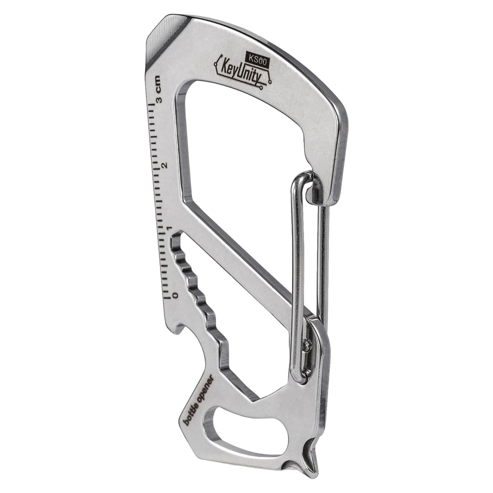 Multiherramienta Clip Carabiner KeyUnity KS00 Acero Inoxidable 7 en 1