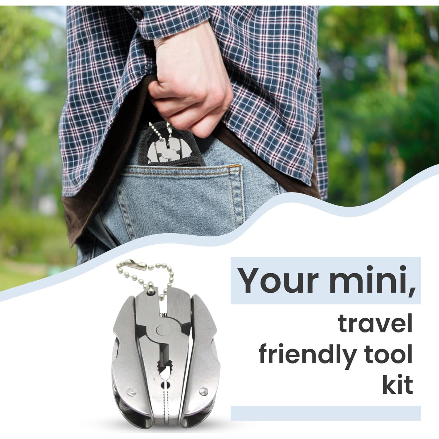 Mini Multitool Gadgetime USA 6 en 1 - Alicate, Destornillador y Más