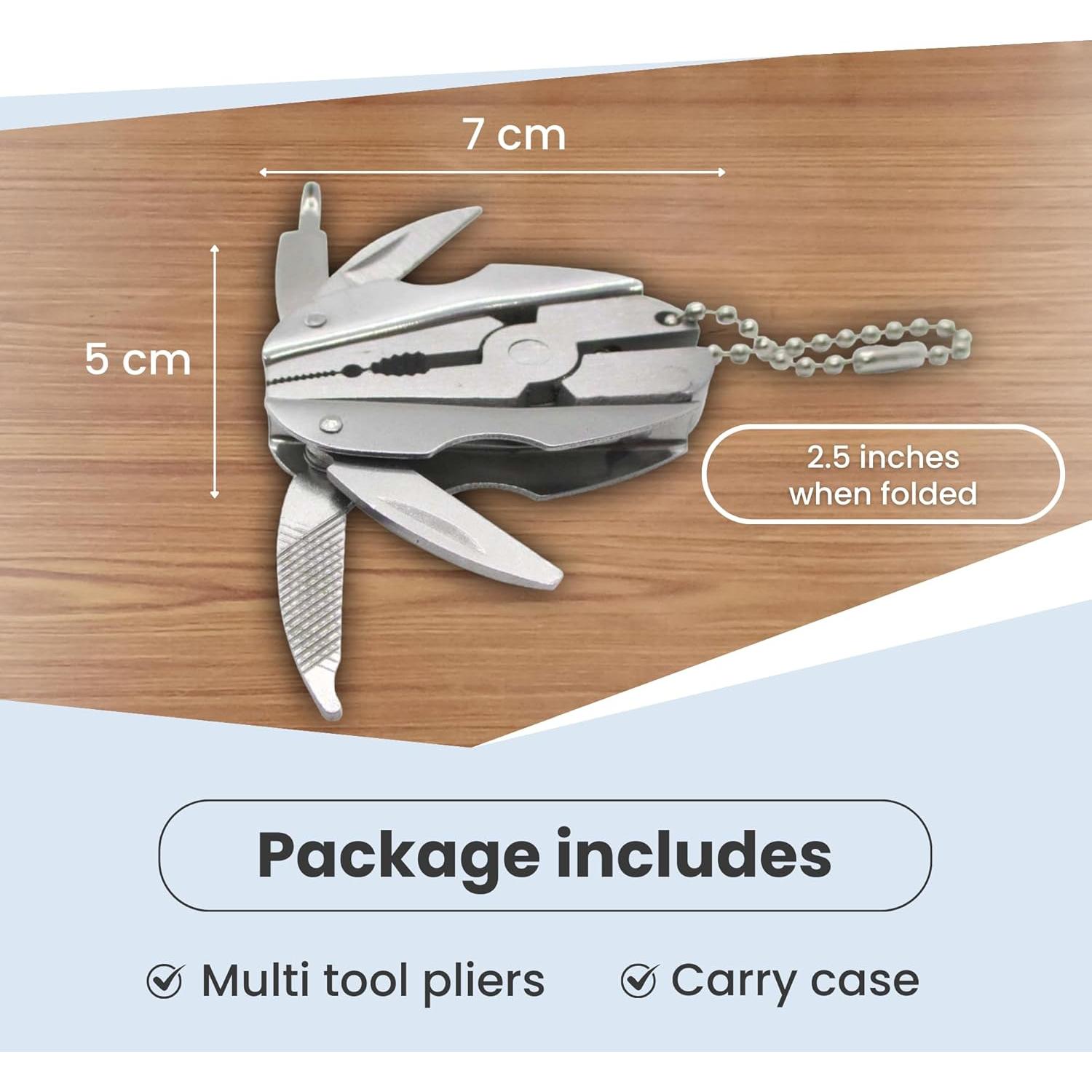 Mini Multitool Gadgetime USA 6 en 1 - Alicate, Destornillador y Más