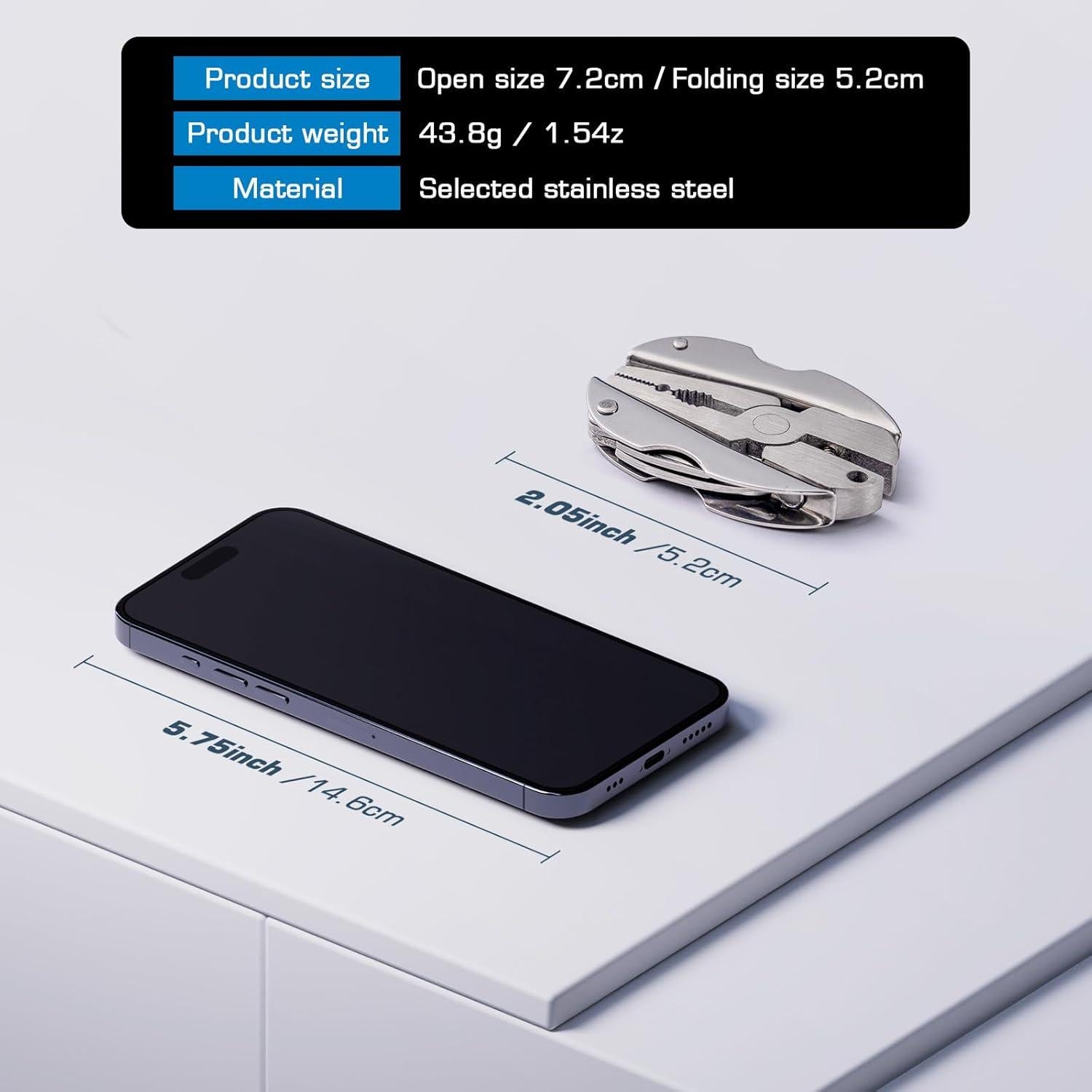 Alicate Multifuncional XXV de Acero Inoxidable 5-en-1 7.62cm