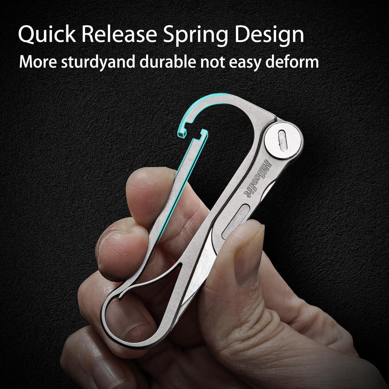 Llave Multifuncional EDC Hikolit de Titanio con Cuchillo y Abrebotellas