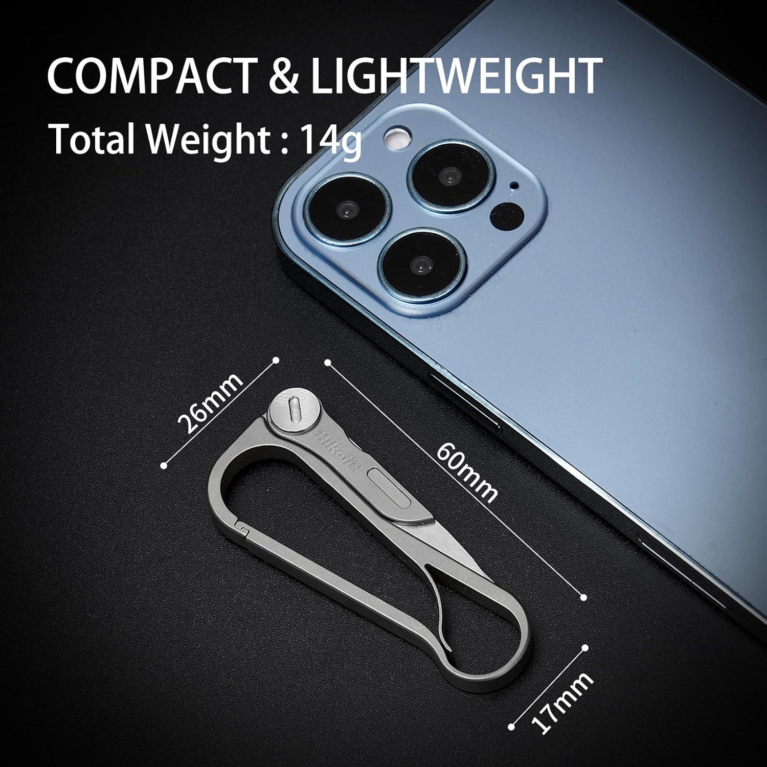 Llave Multifuncional EDC Hikolit de Titanio con Cuchillo y Abrebotellas