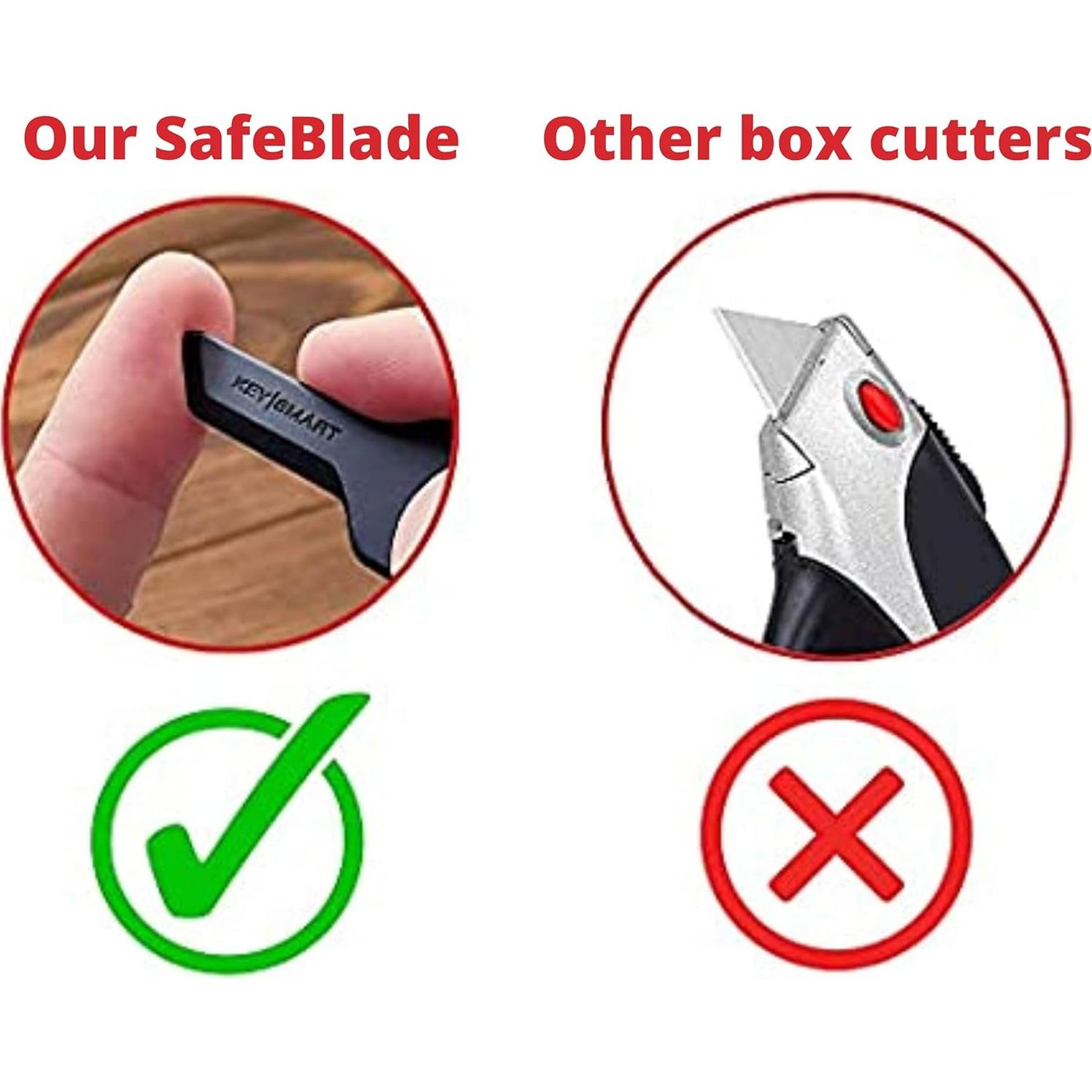 Abrepaquetes Seguro KeySmart Negro - Diseño Compacto y Duradero