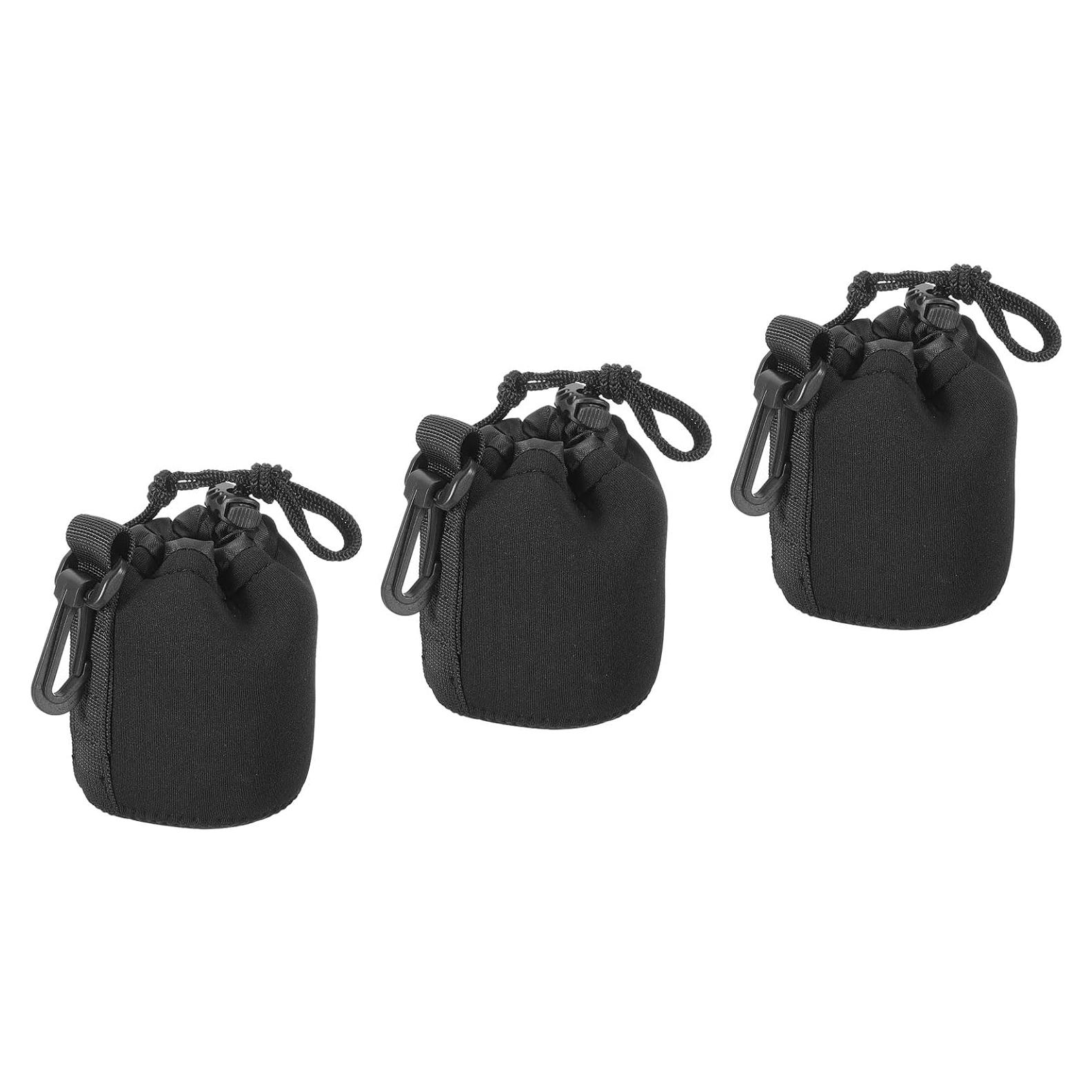 Bolsa Neopreno para Lentes PATIKIL 3 Pcs 75x100mm Negra