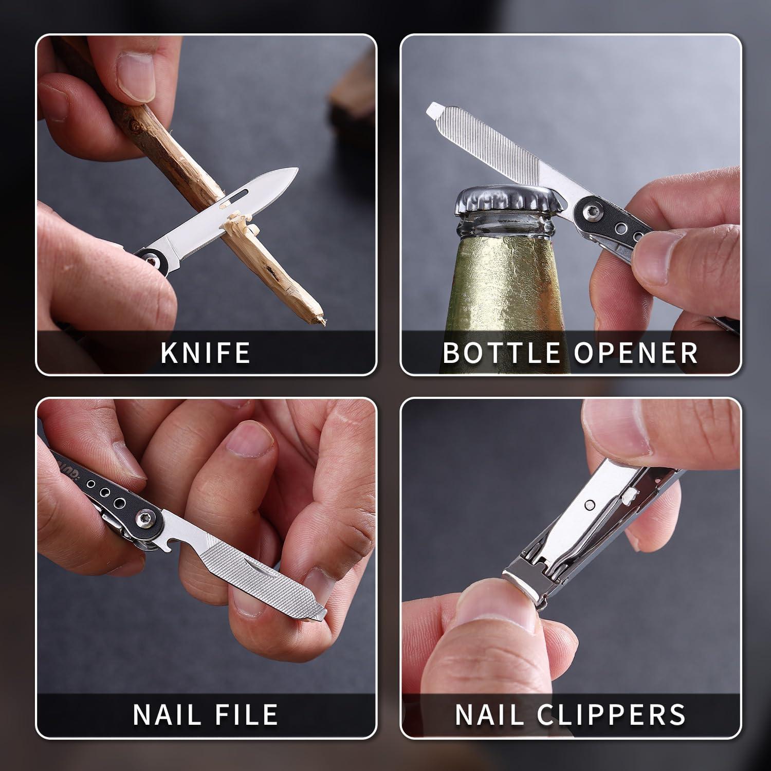 Cortauñas Multiherramienta OUTU 5-en-1 con Lima y Abrebotellas