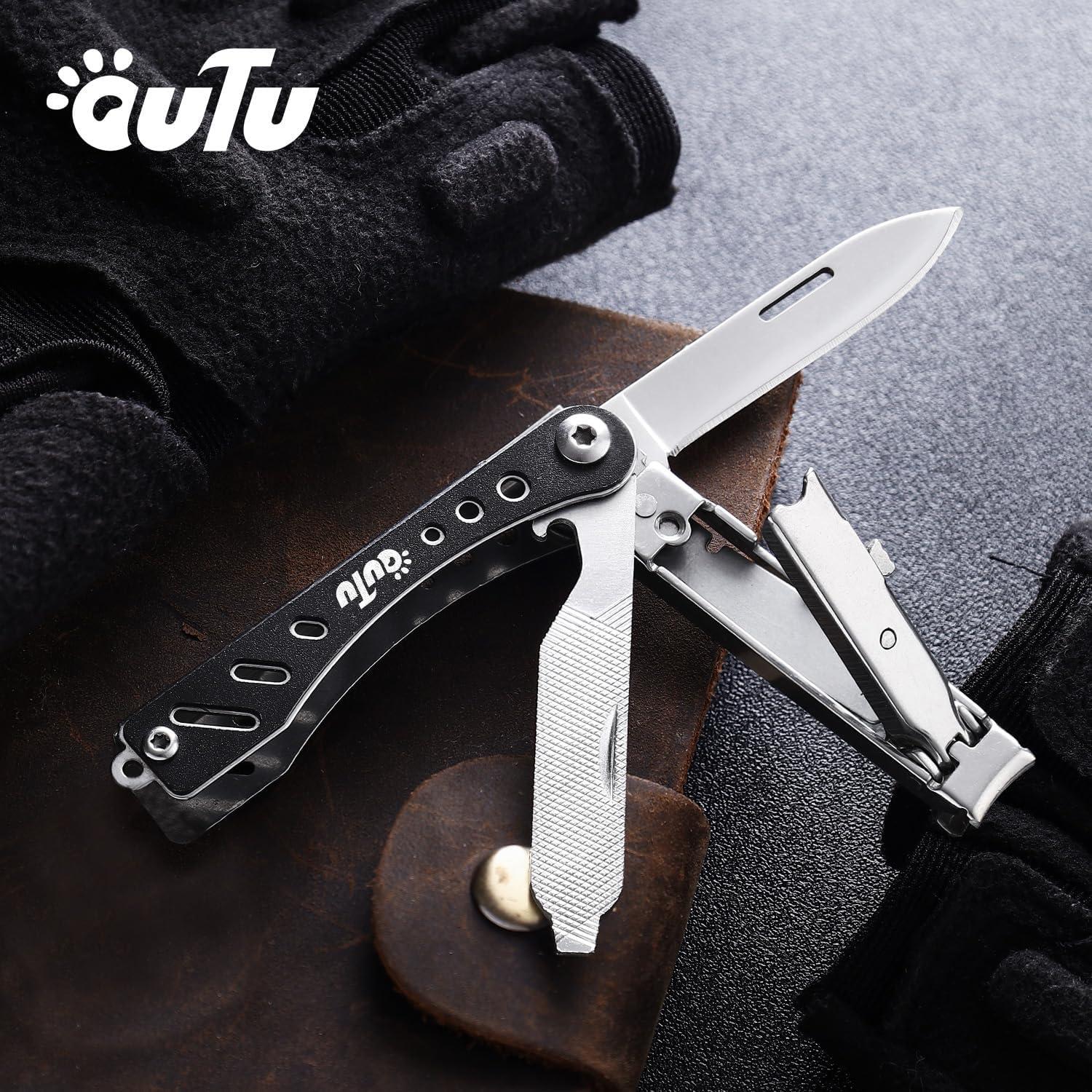 Cortauñas Multiherramienta OUTU 5-en-1 con Lima y Abrebotellas