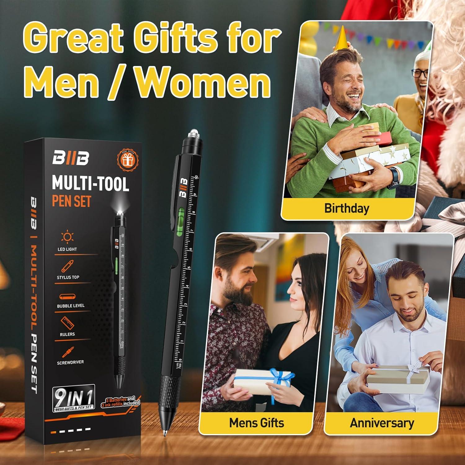 Bolígrafo Multiherramienta 9 en 1 BIIB - Regalo Único para Hombres