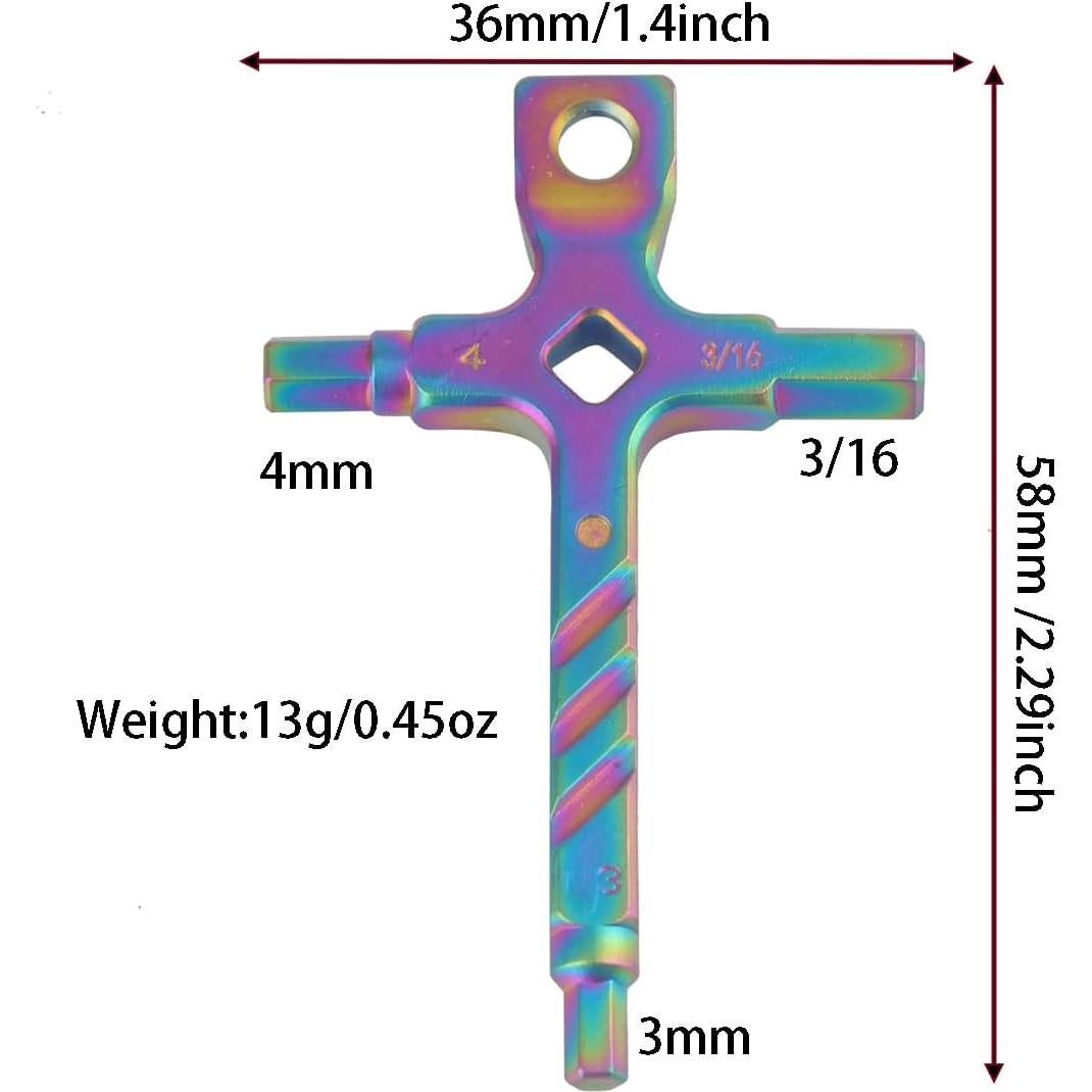 Llave Allen Hexagonal Rigdance 4 en 1 Acero Inoxidable
