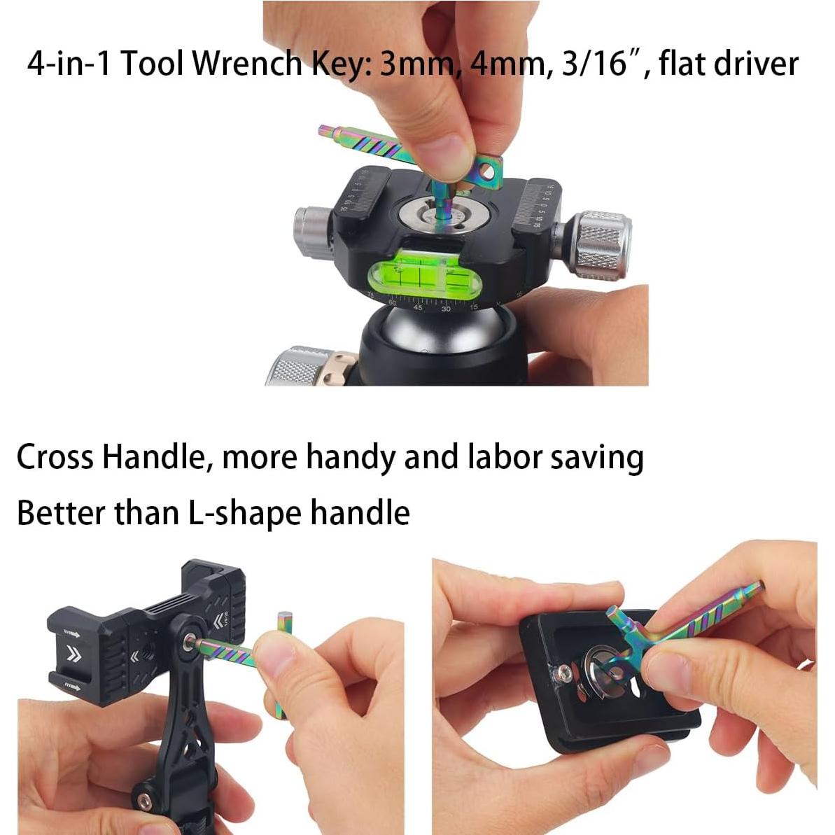 Llave Allen Hexagonal Rigdance 4 en 1 Acero Inoxidable