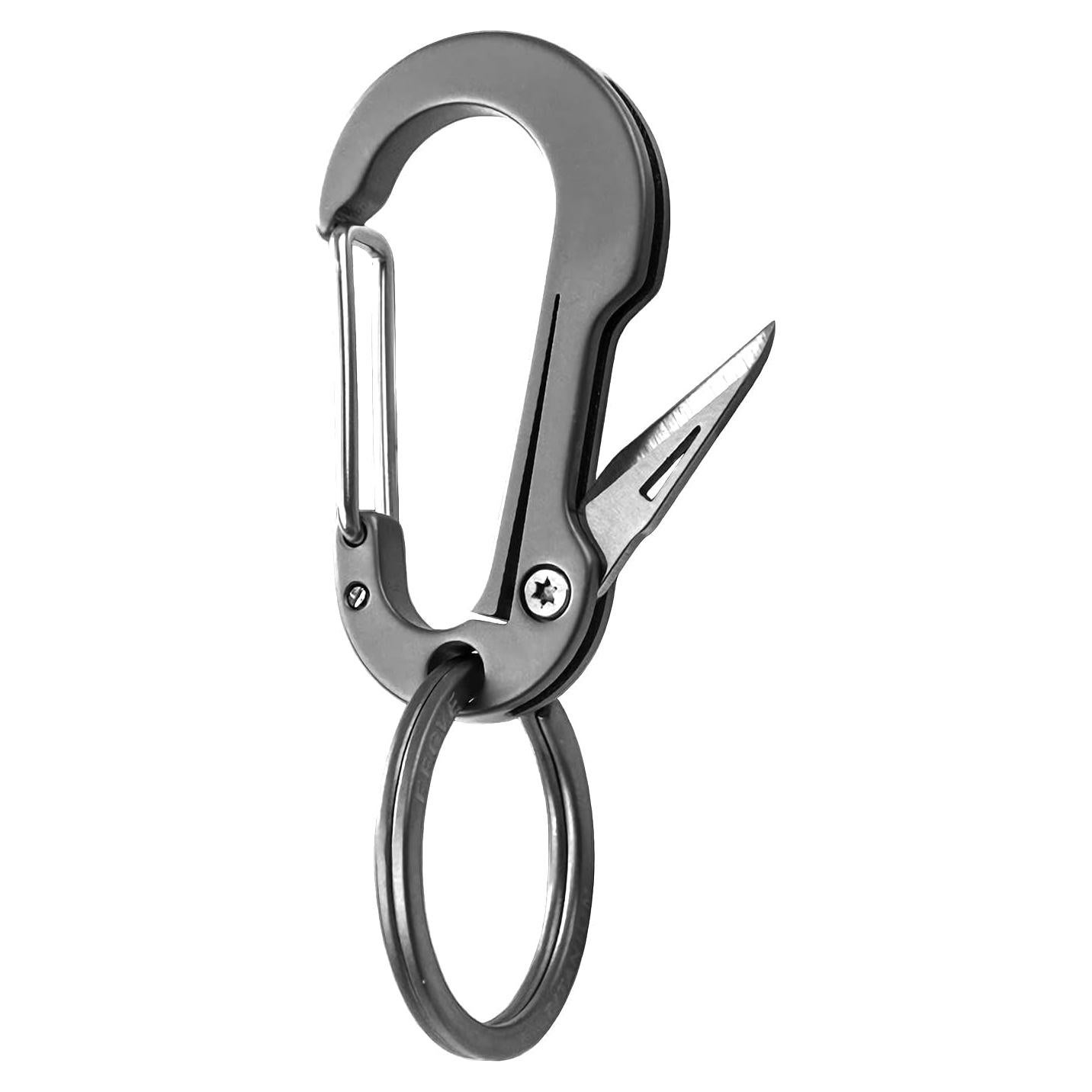 Clip de Carabinero de Titanio ResafeLy Rflpb010 EDC Gris