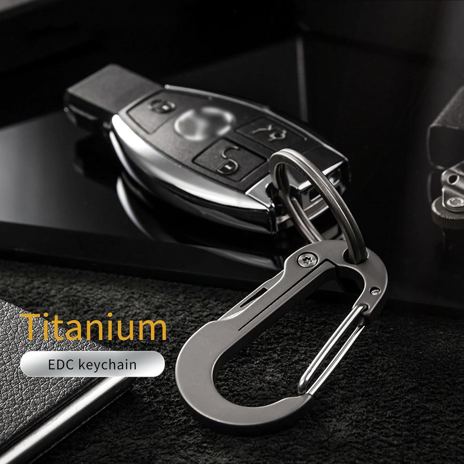 Clip de Carabinero de Titanio ResafeLy Rflpb010 EDC Gris