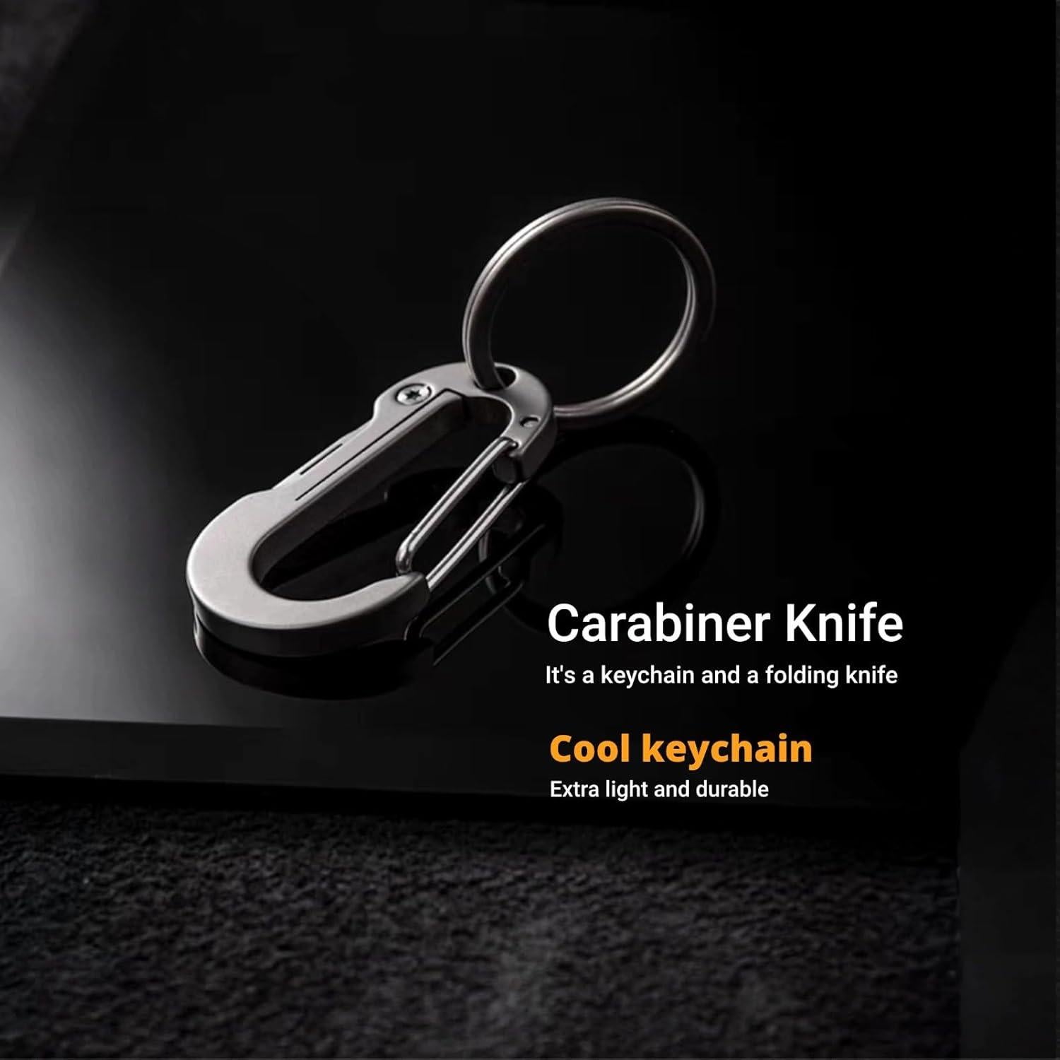 Clip de Carabinero de Titanio ResafeLy Rflpb010 EDC Gris