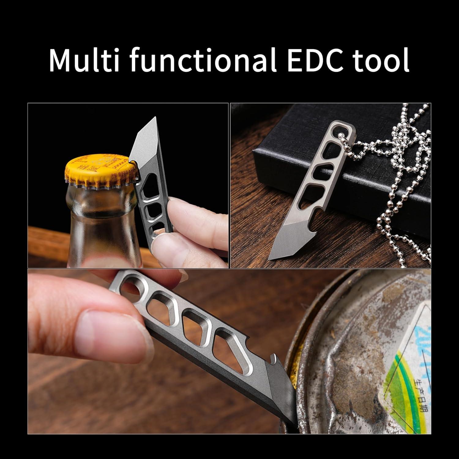 Barra de Palanca EDC WARHERO de Titanio con Abrebotellas