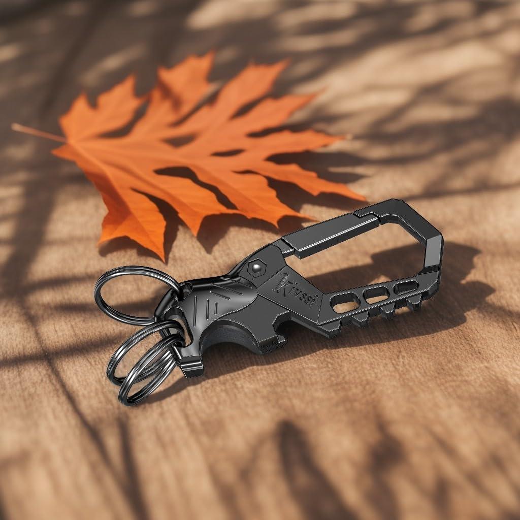 Llavero multifuncional Kivssi con abridor de botellas y 3 anillos