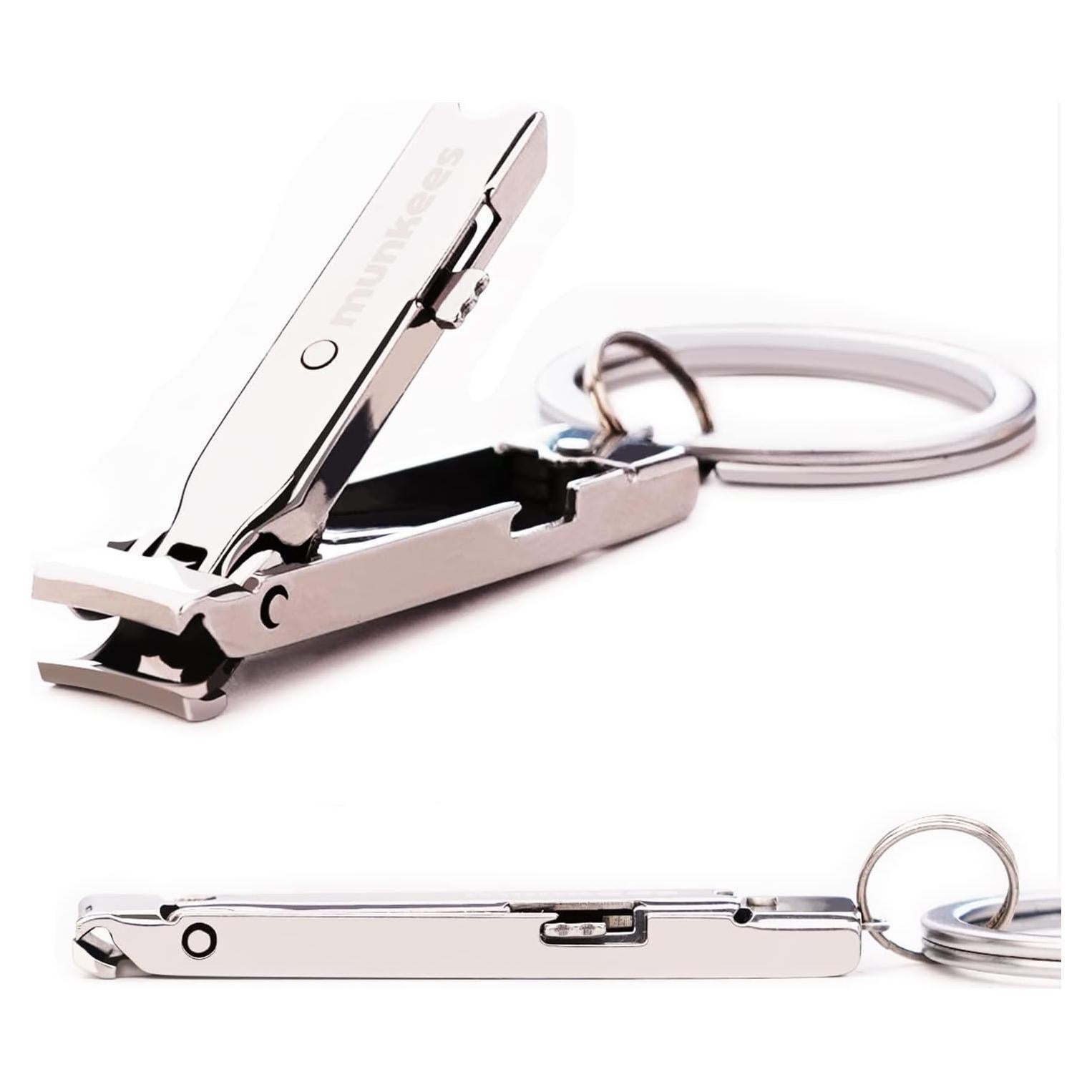 Cortauñas Plegable Munkees Ultra Delgado con Llavero 5cm