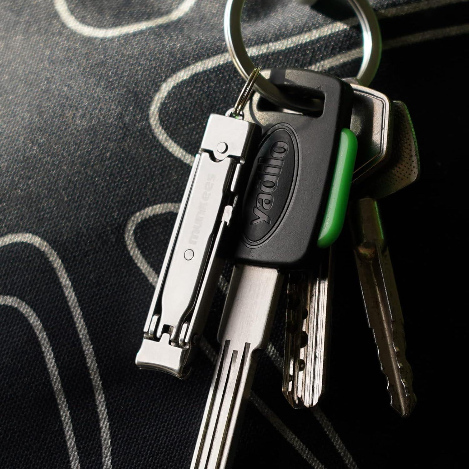 Cortauñas Plegable Munkees Ultra Delgado con Llavero 5cm