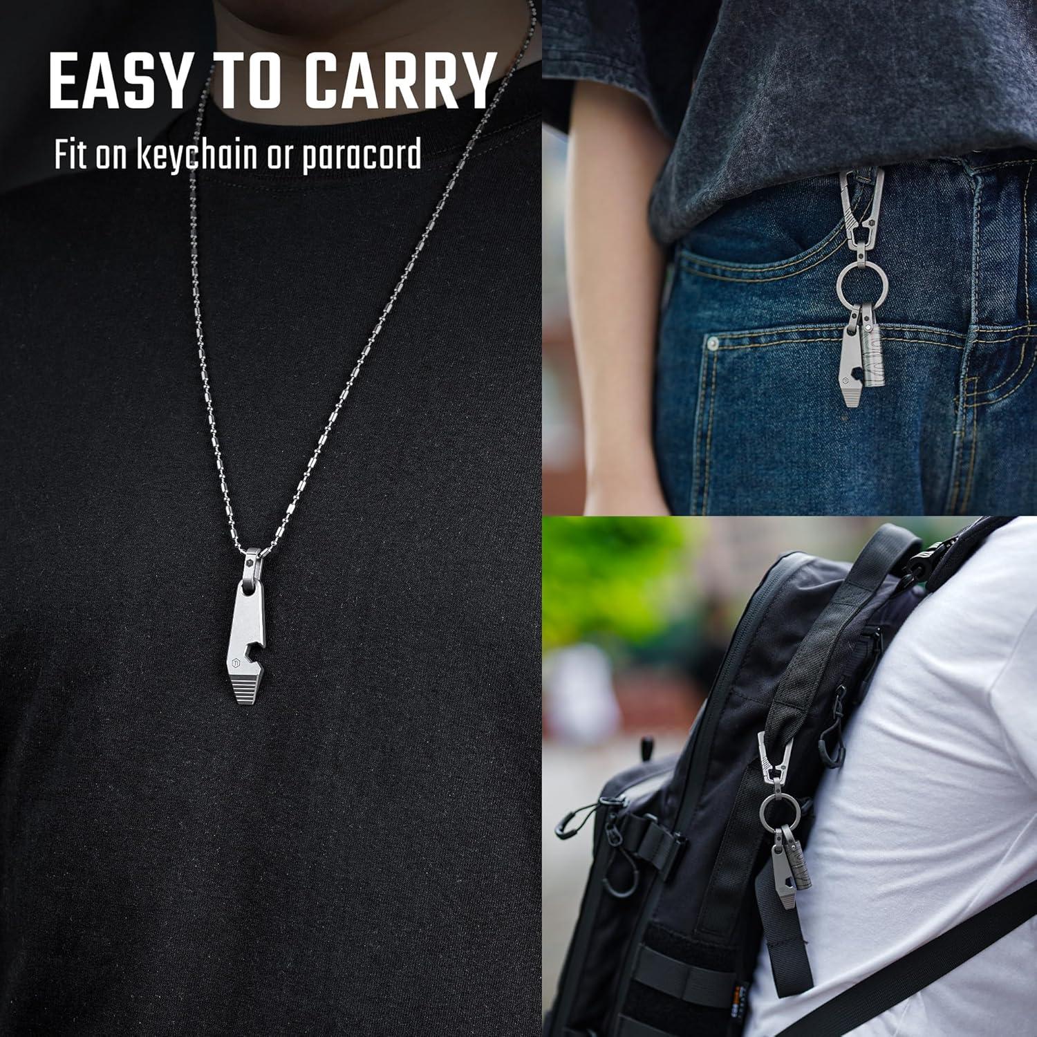 Barra de Palanca de Titanio KeyUnity KR01 EDC 6 en 1