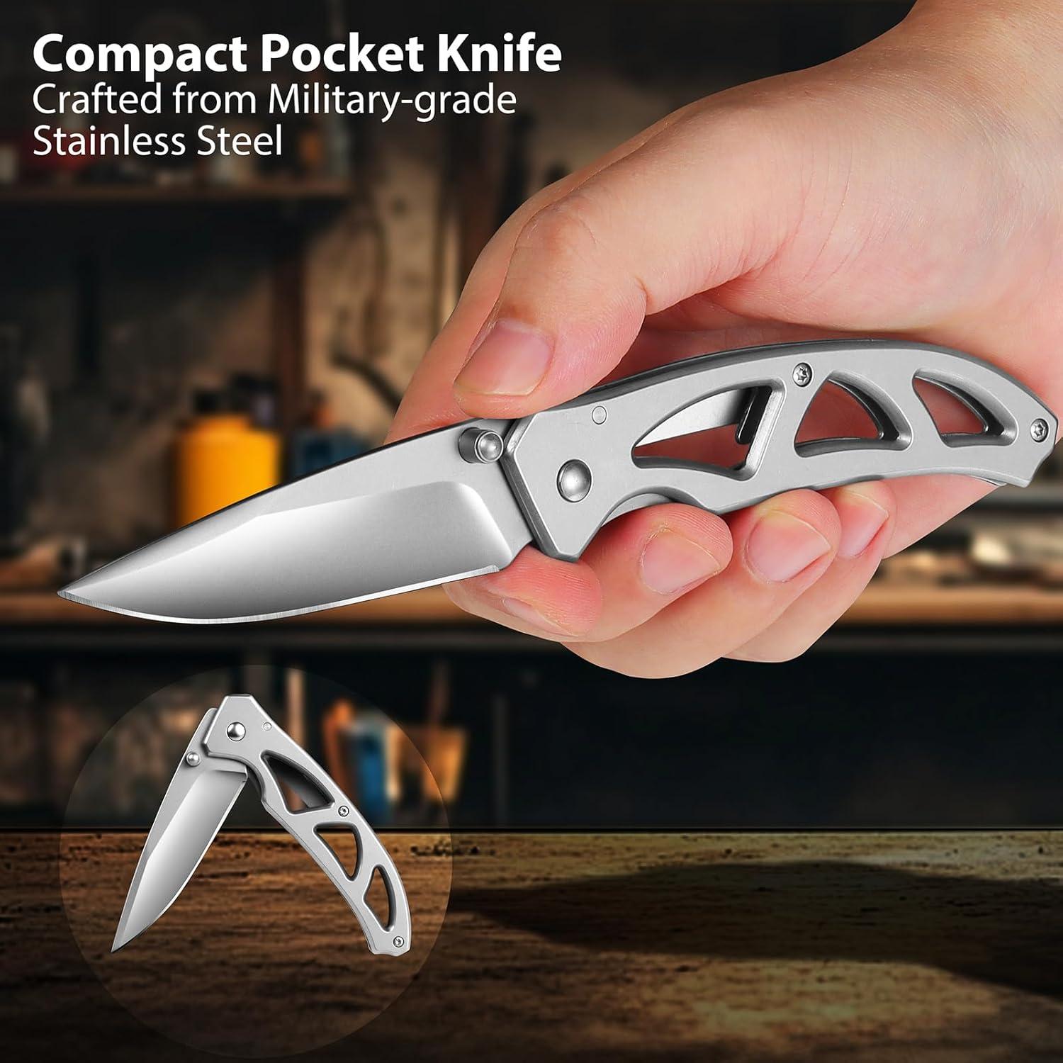 Juego de Herramientas 3-en-1 POXIMO - Pinzas 14-en-1, Cuchillo y Etiqueta