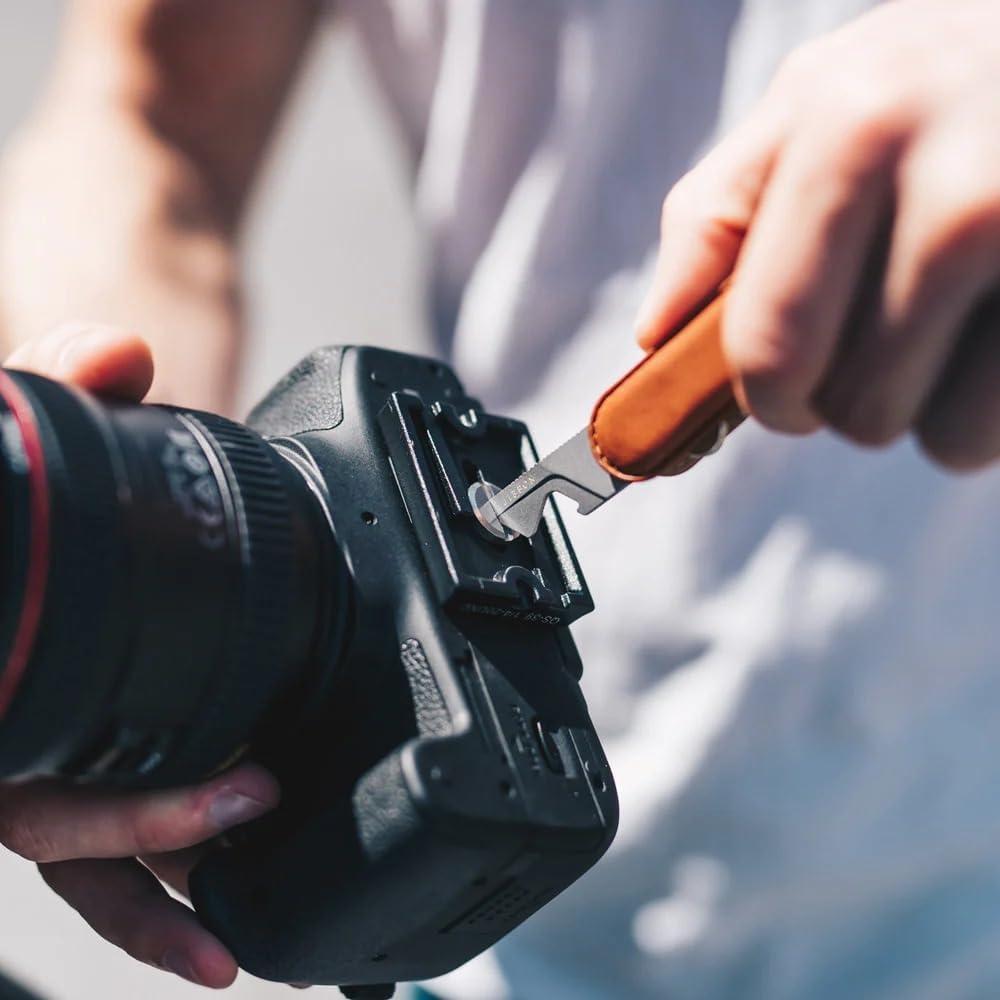 Multiherramienta EDC Jibbon 5 en 1 de acero inoxidable blanca