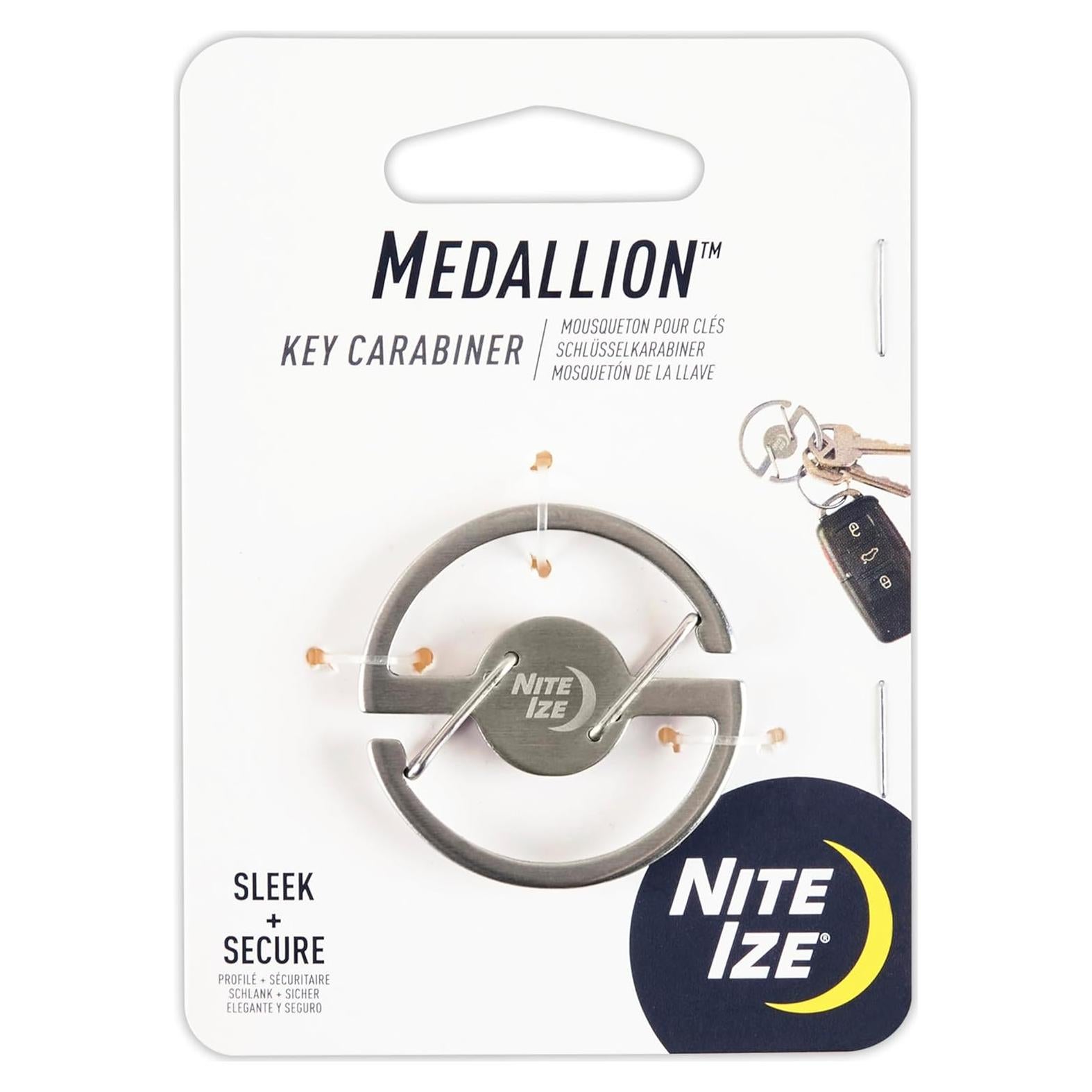 Mosquetón de Llave Medallón Nite Ize Acero Inoxidable