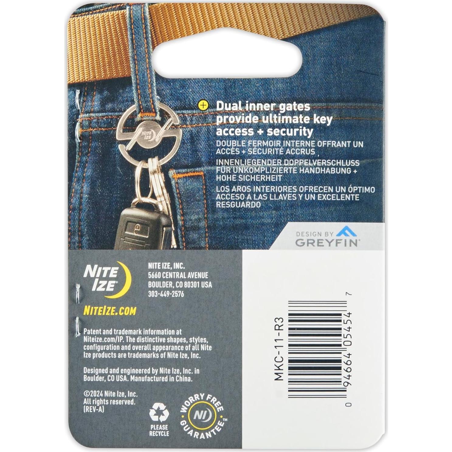 Mosquetón de Llave Medallón Nite Ize Acero Inoxidable