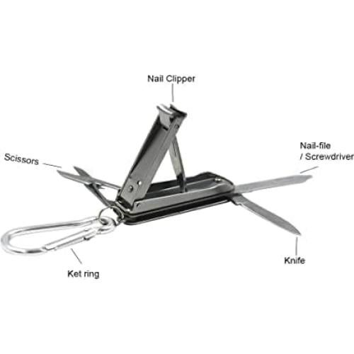 Cortauñas 5 en 1 Dakexiong Plegable con Llavero y Tijeras