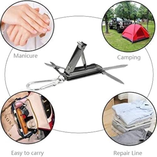 Cortauñas 5 en 1 Dakexiong Plegable con Llavero y Tijeras