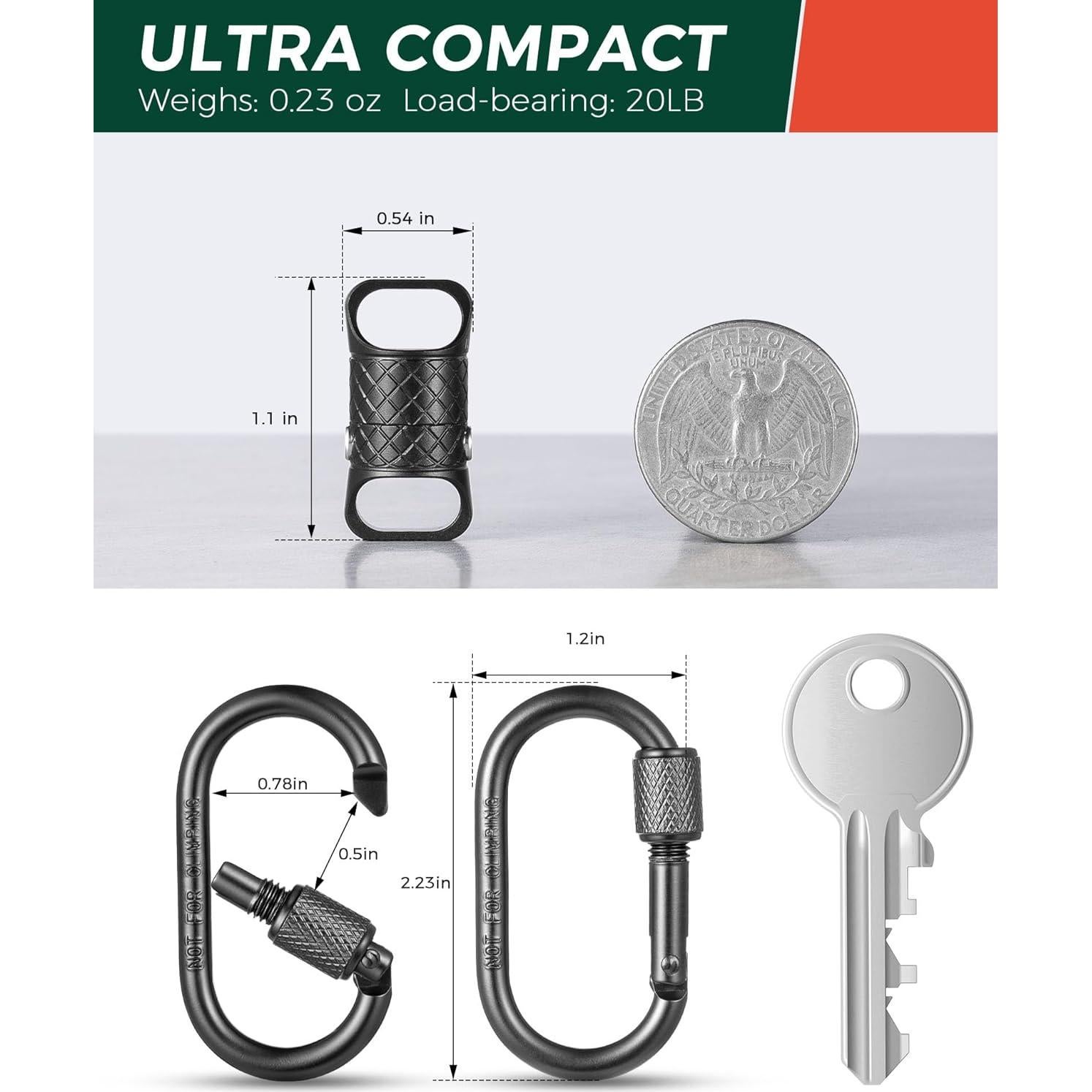 Llave de liberación rápida magnética IUMIUN - 2 Pack Gris