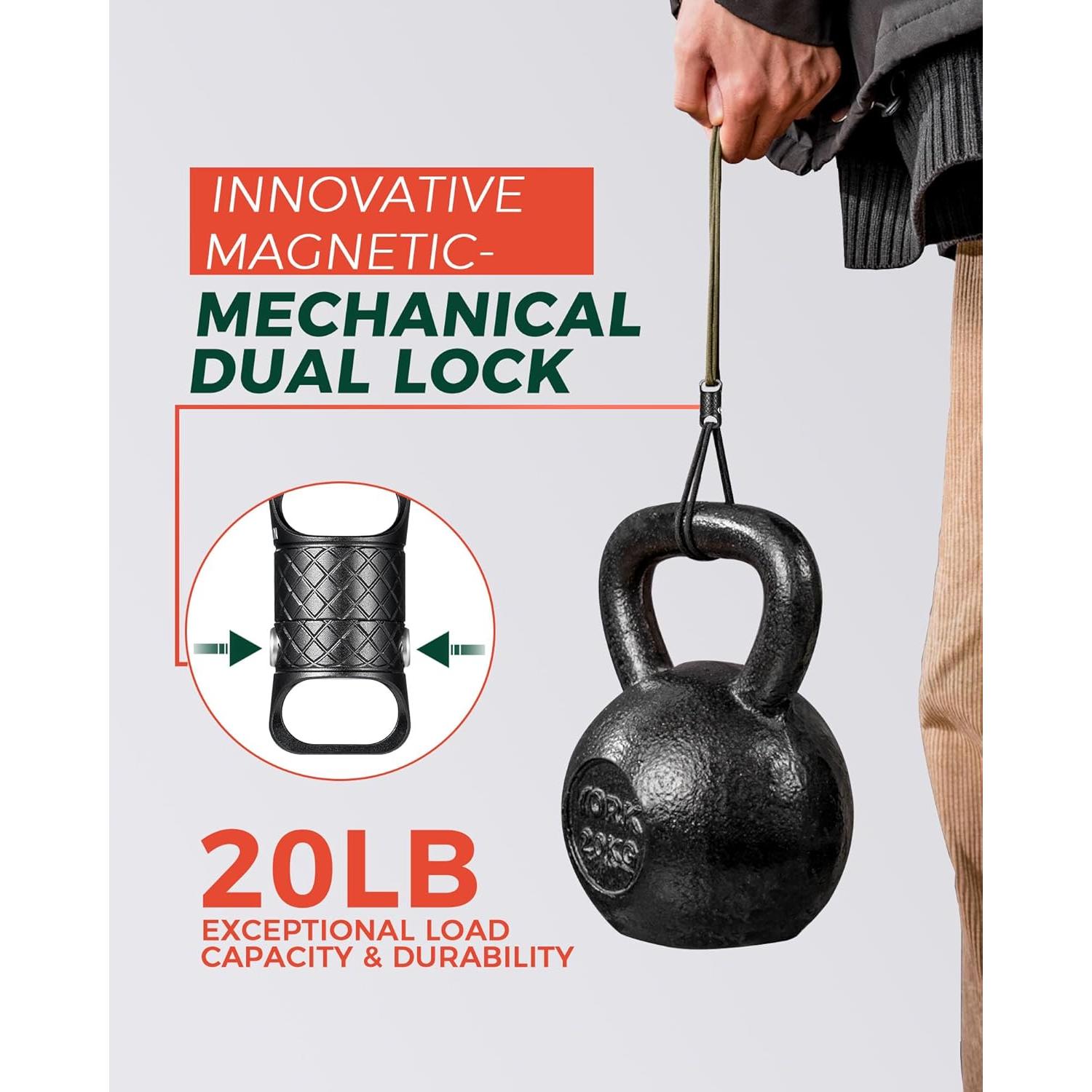 Llave de liberación rápida magnética IUMIUN - 2 Pack Gris