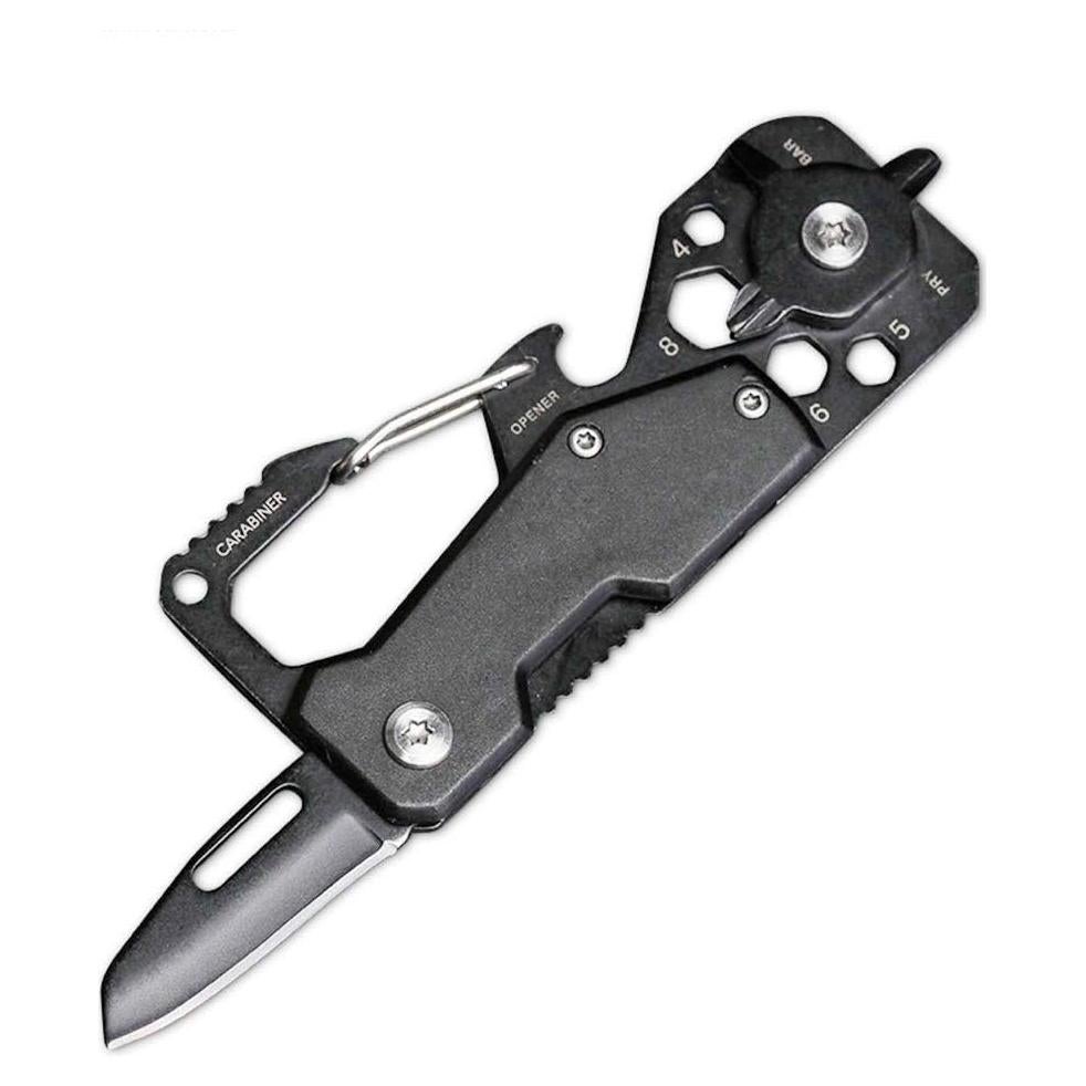 Multiherramienta 8 en 1 Teng Lang - Aluminio Negro y Acero Inoxidable