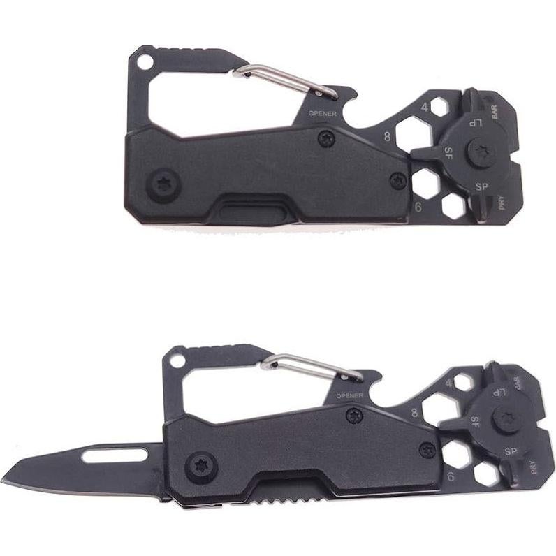 Multiherramienta 8 en 1 Teng Lang - Aluminio Negro y Acero Inoxidable