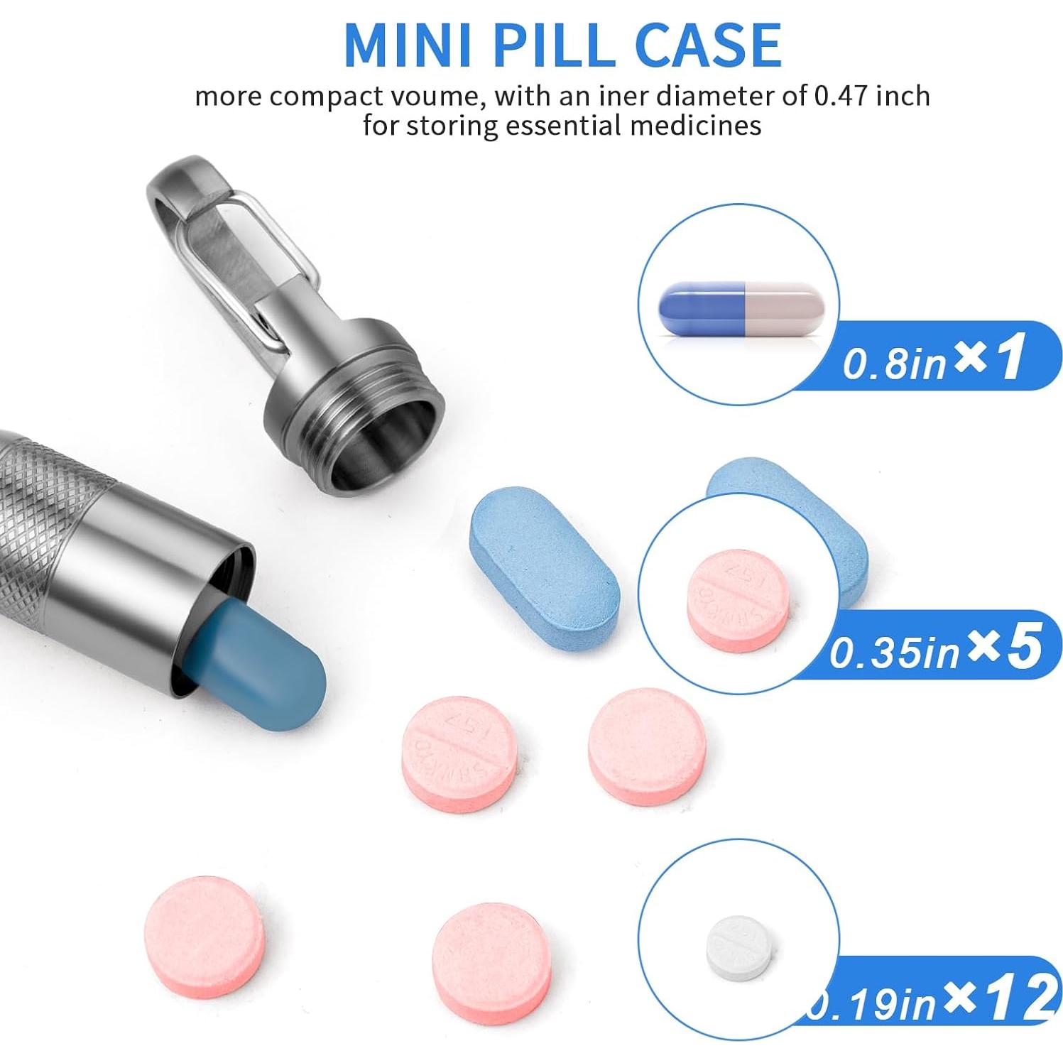 Estuche de Pastillas TISUR de Titanio Pequeño Impermeable 2.79 cm