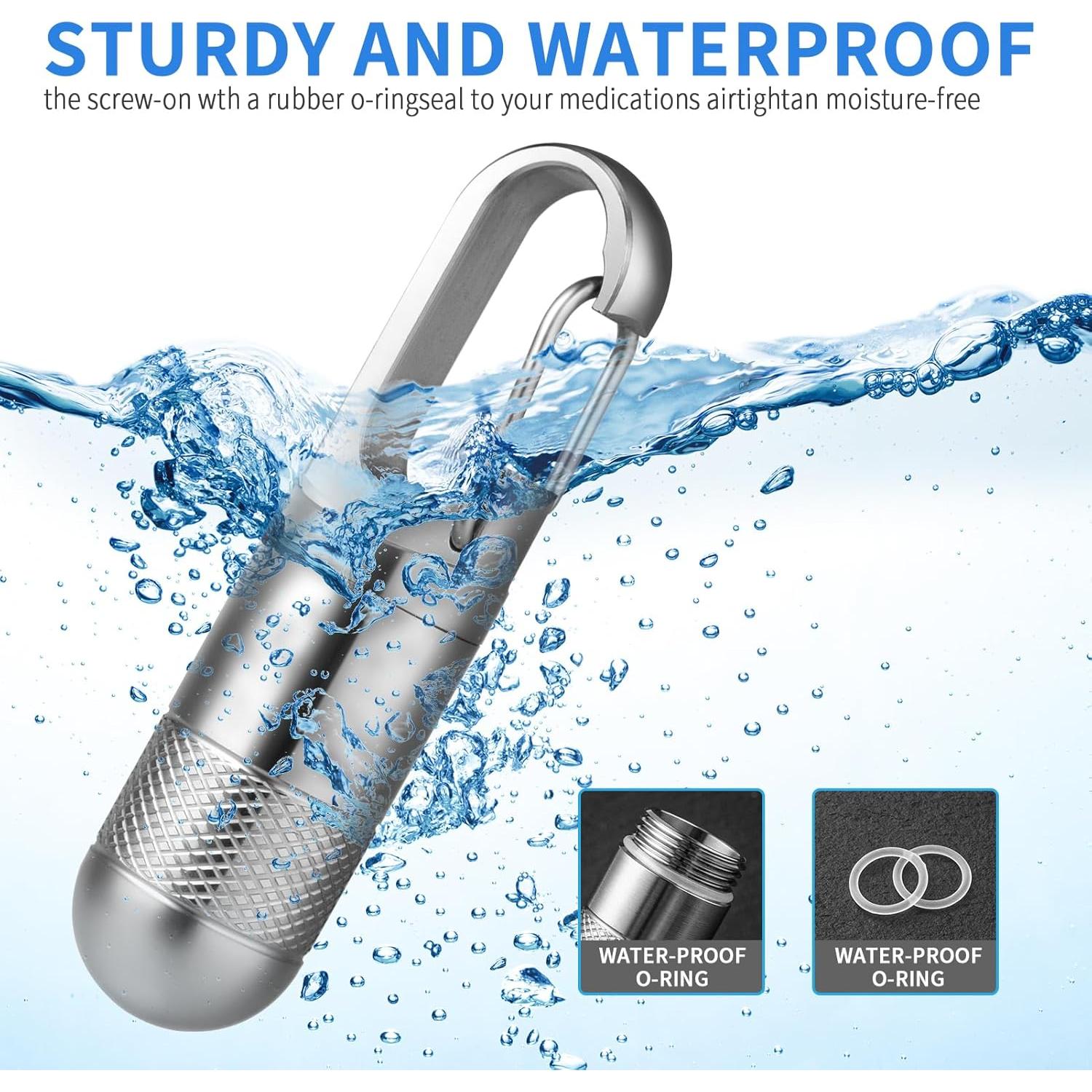 Estuche de Pastillas TISUR de Titanio Pequeño Impermeable 2.79 cm