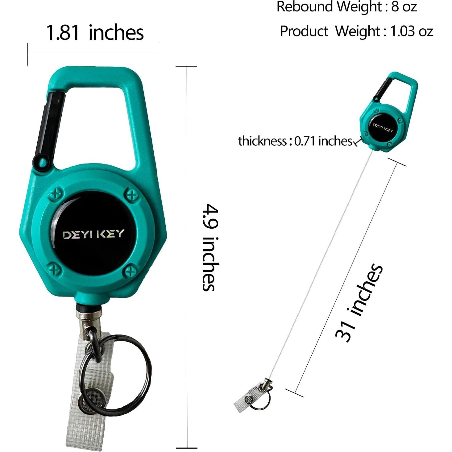 Llave Retráctil Yojaro Soporte de Insignia Verde 74.93 cm